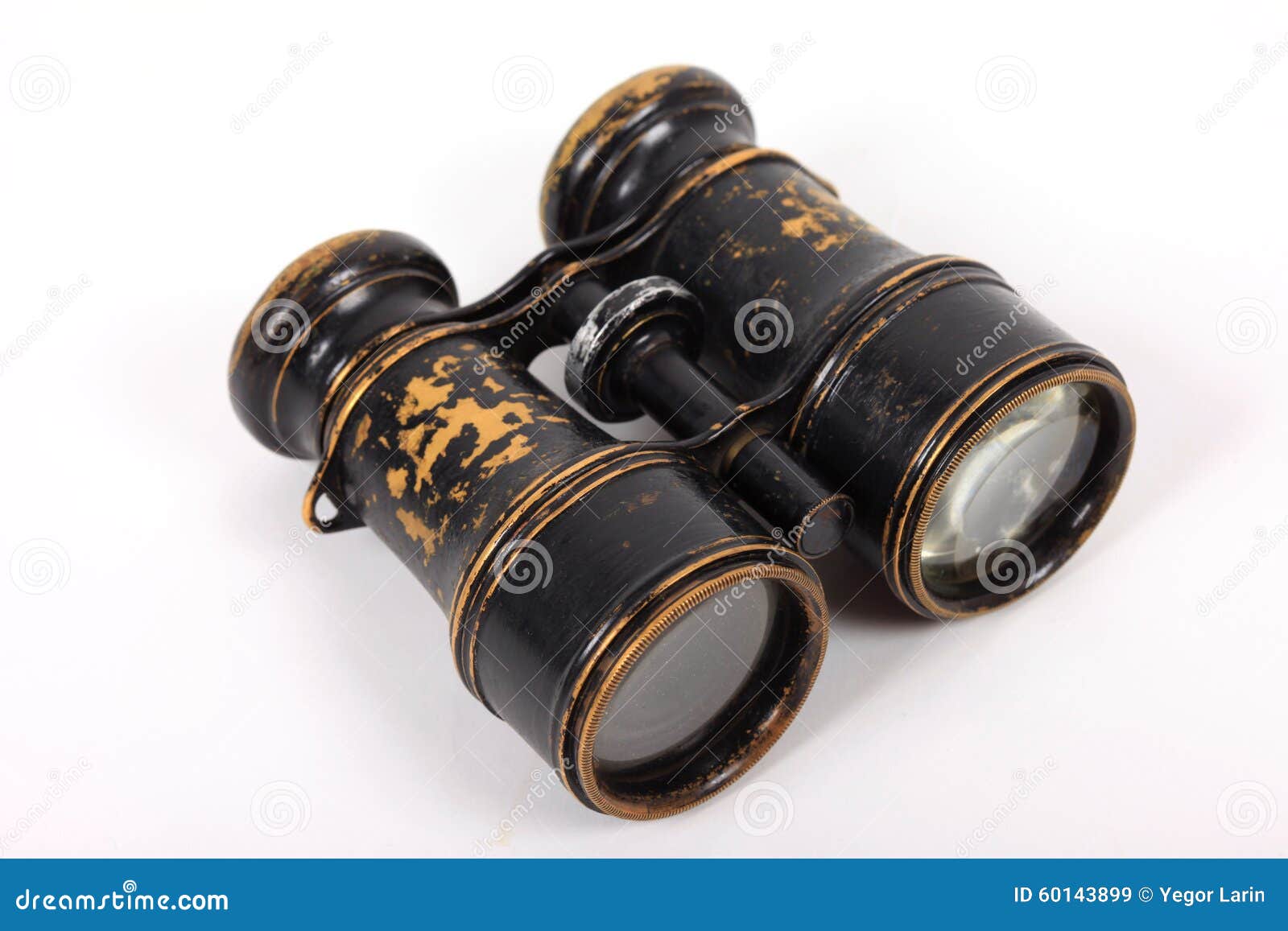 Antique Vintage Binoculars on a White Background Stock Image Image of