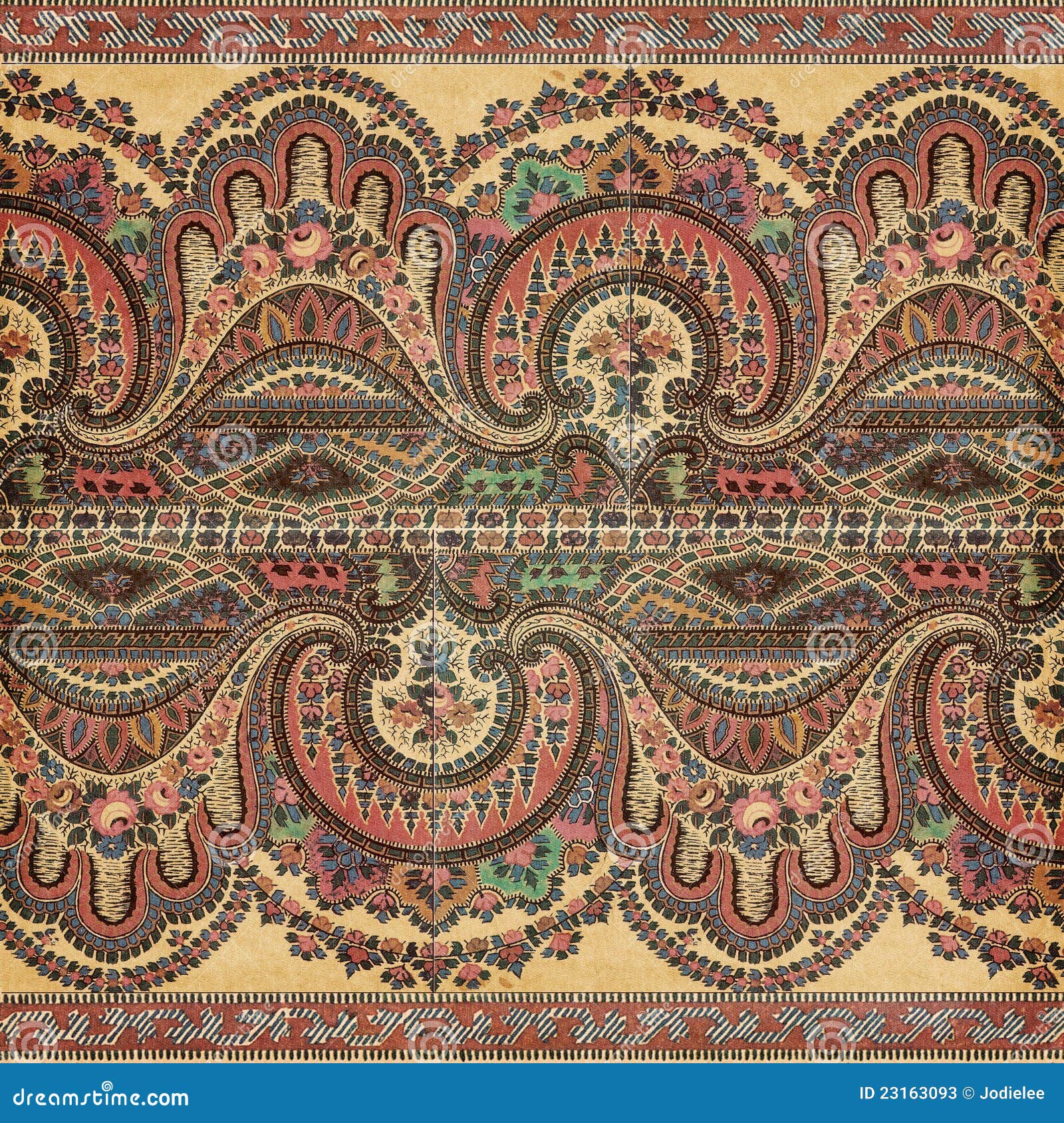 Antique Vintage Paisley Indian Background Stock Image Image of