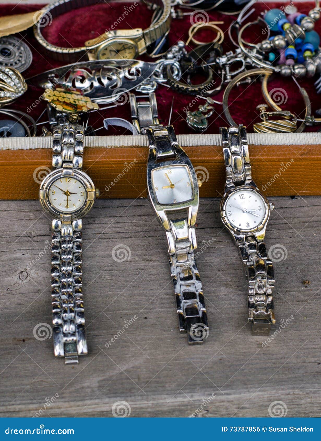 Antique Watches and Costume Jewelry Editorial Photo - Image of ...