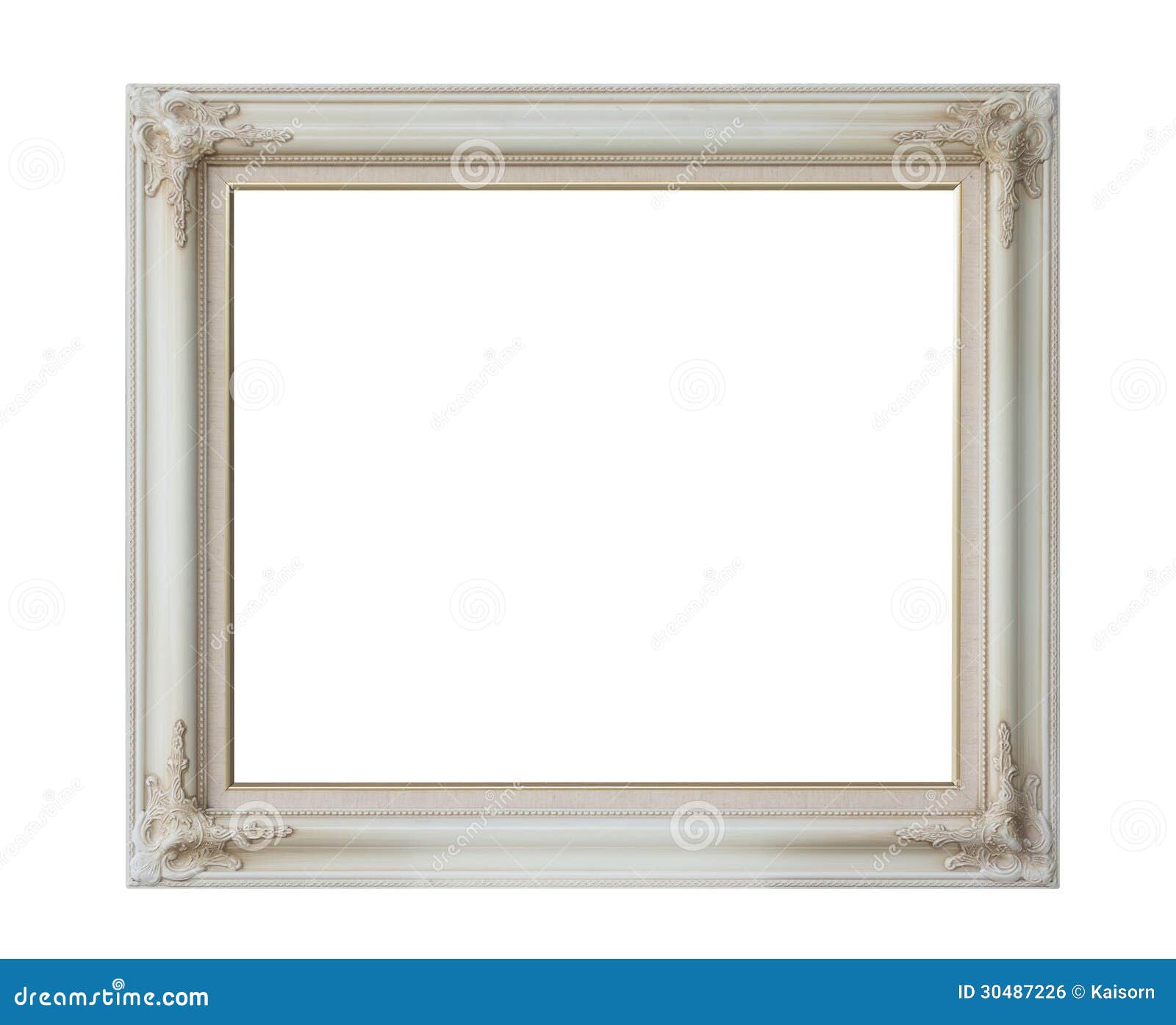Antique White Frame Isolated Stock Photo Image of design, home 30487226