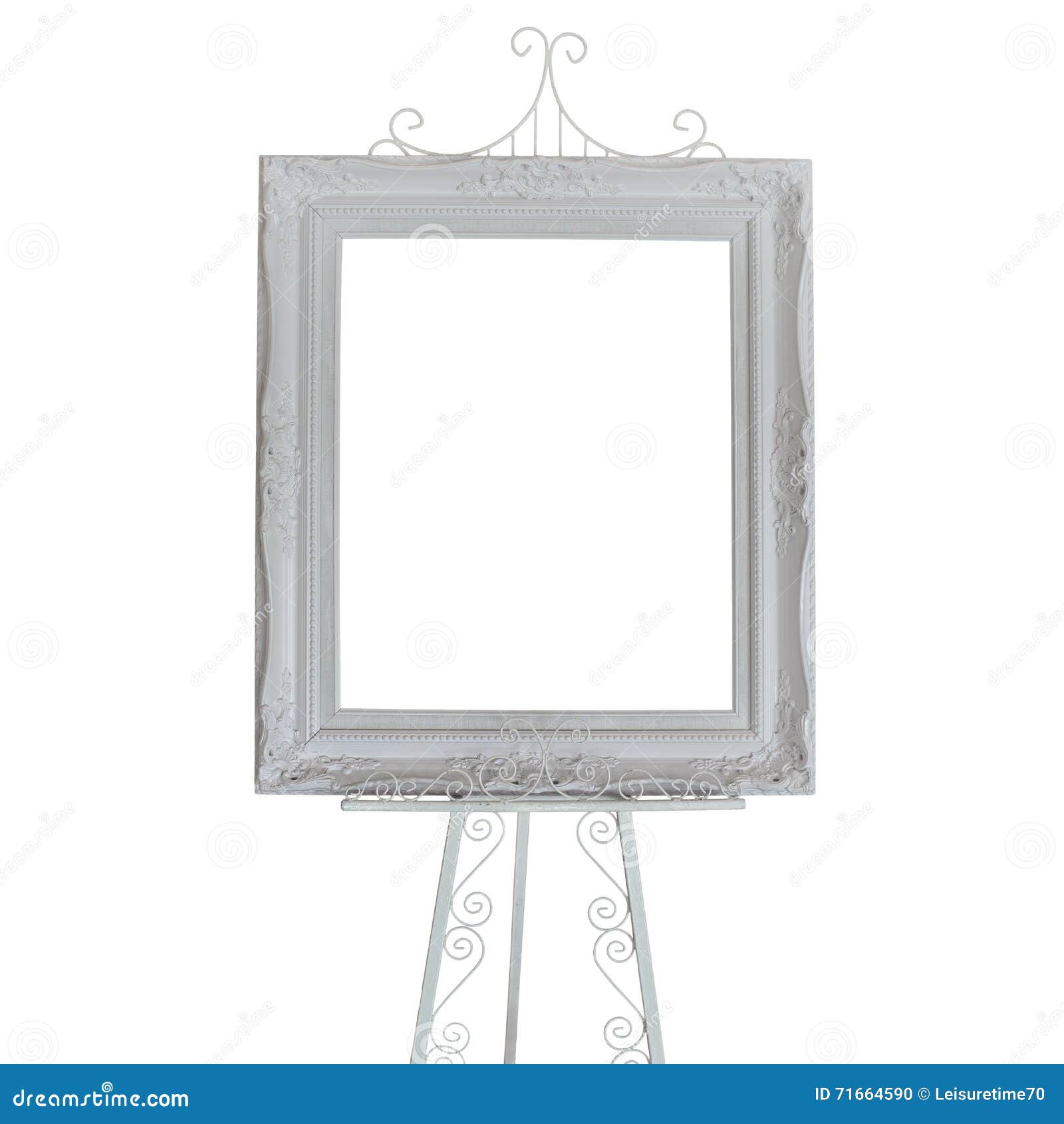 Antique White Picture Frames on Stand Photo Stock Photo Image of