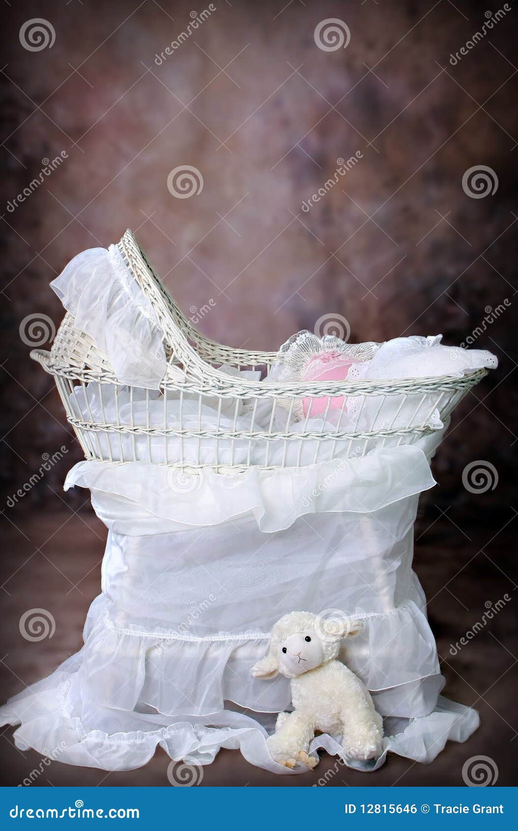 antique wicker bassinet