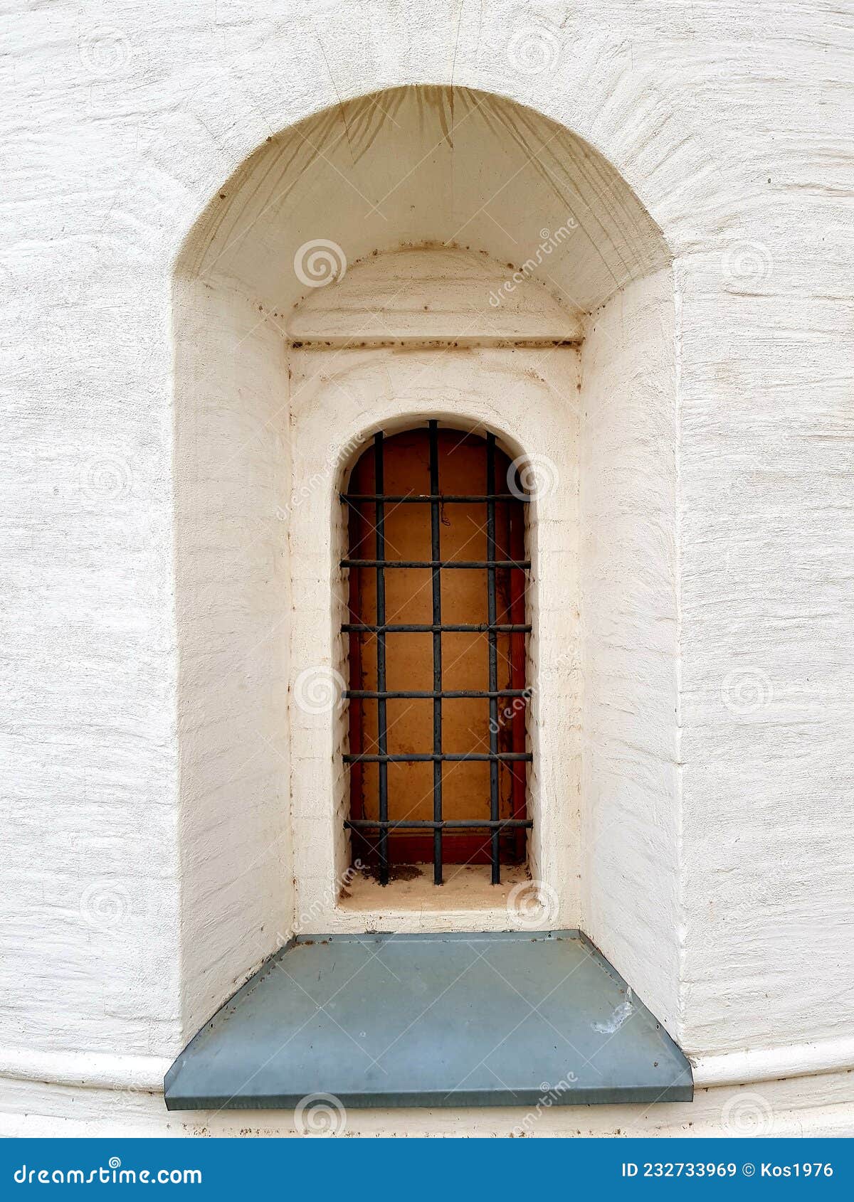 Antique Window with Metal Bars Stock Image Image of farming, farmland