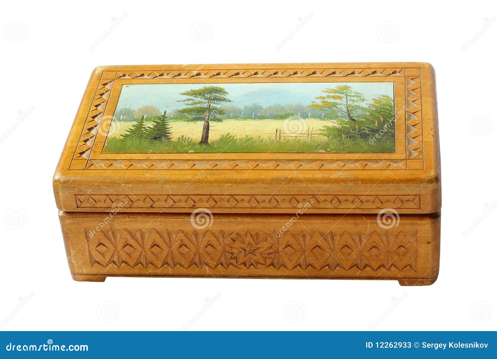Antique wooden box stock image. Image of history, last 12262933