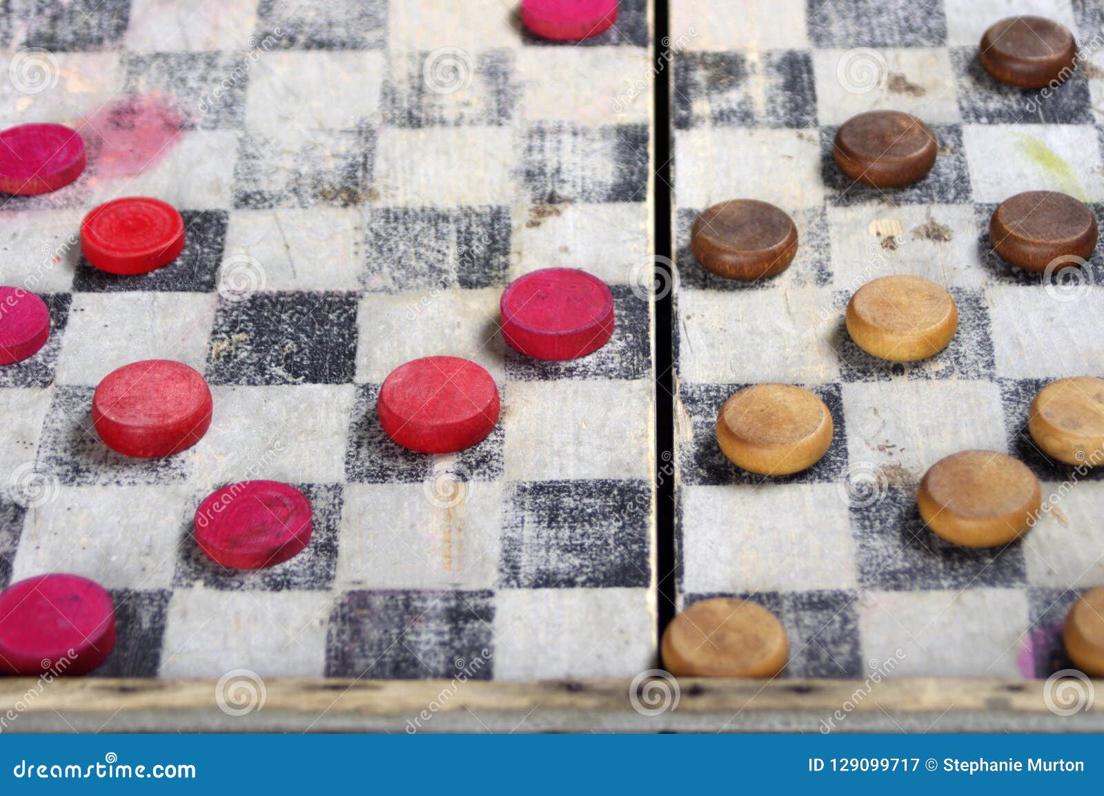 Vintage best sale wooden checkers