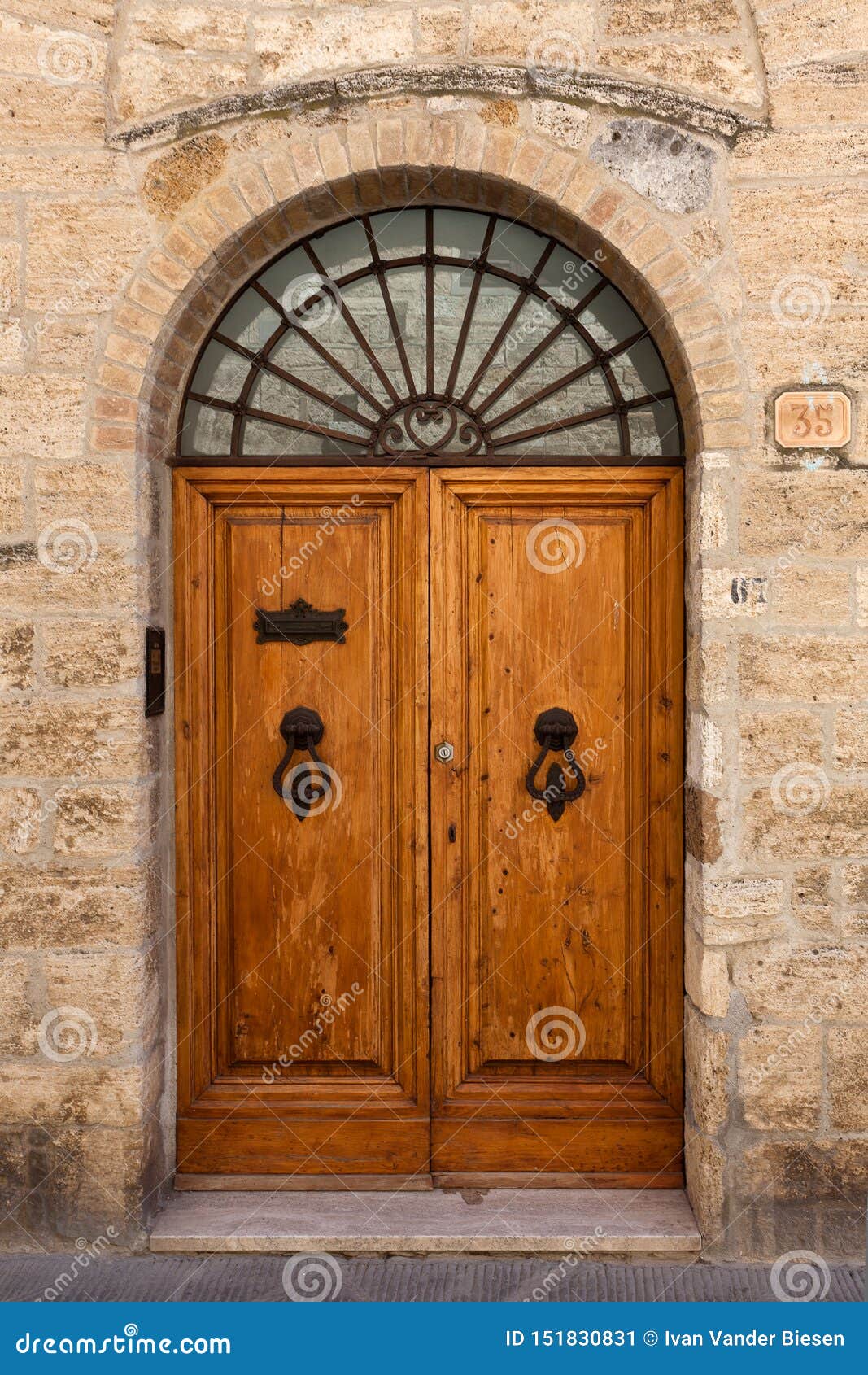 Antique Wooden Door San Gimignano, Siena, Tuscany, Italy Stock Image ...