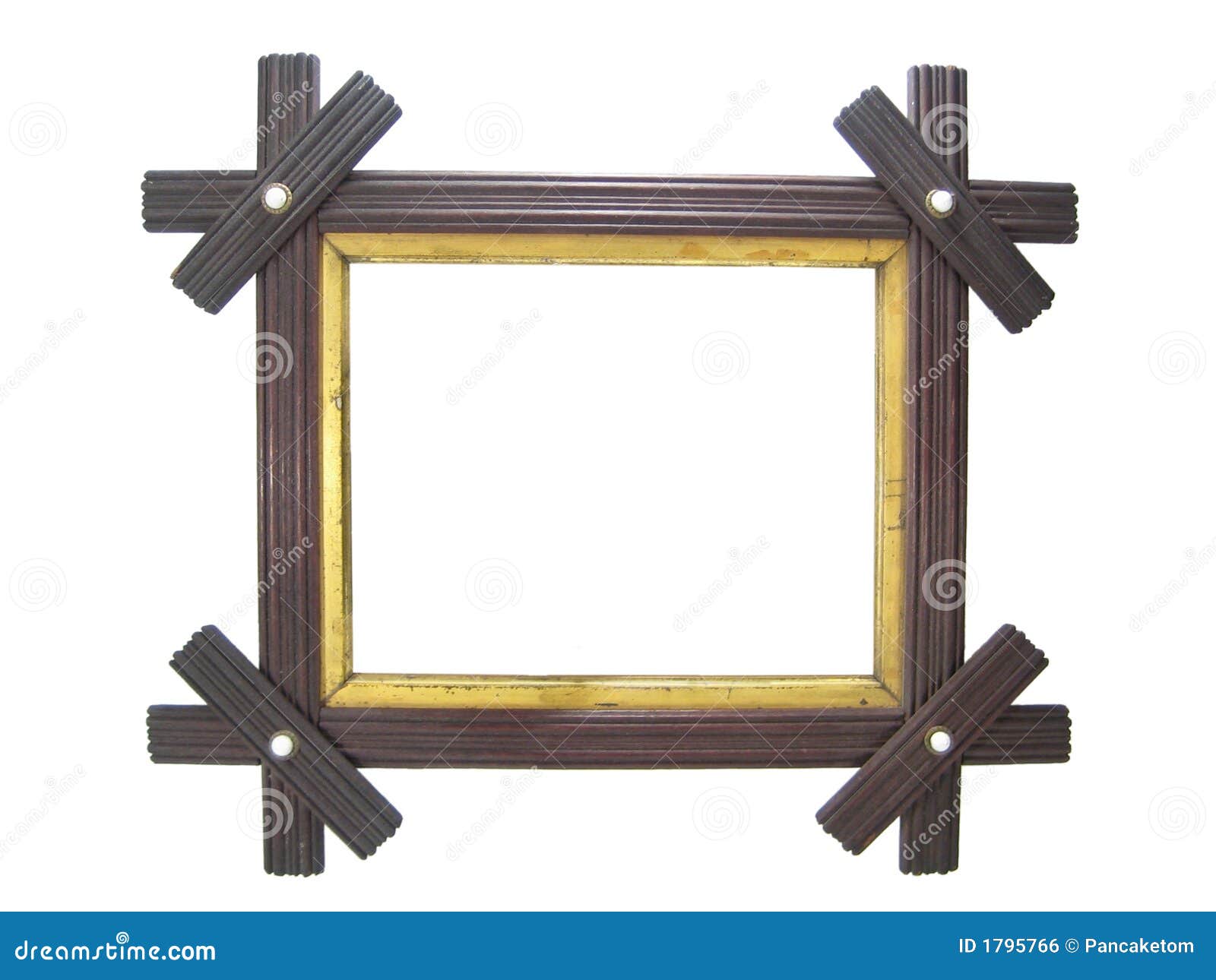 Antique Wooden Picture Frame Stock Photo Image of brown, wood 1795766