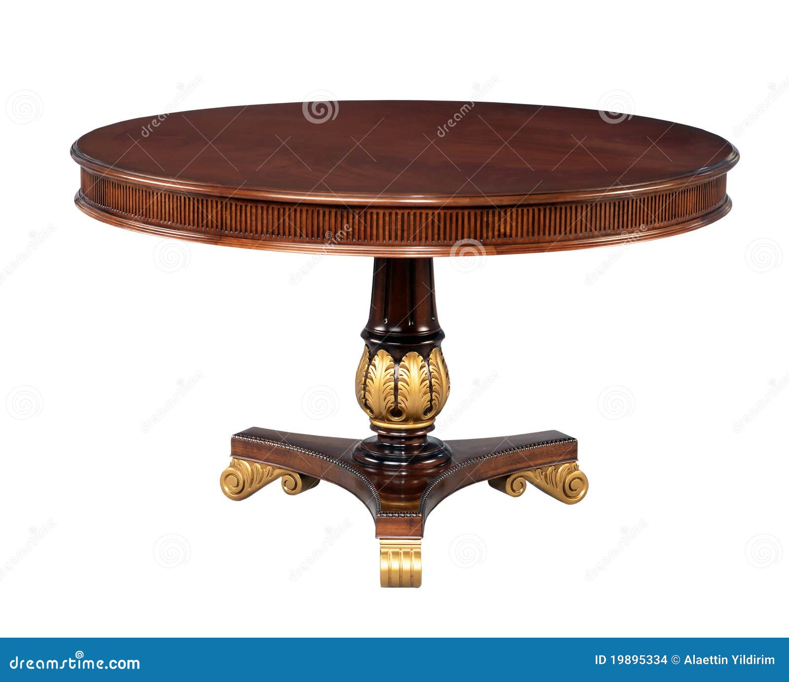 antique wooden round table