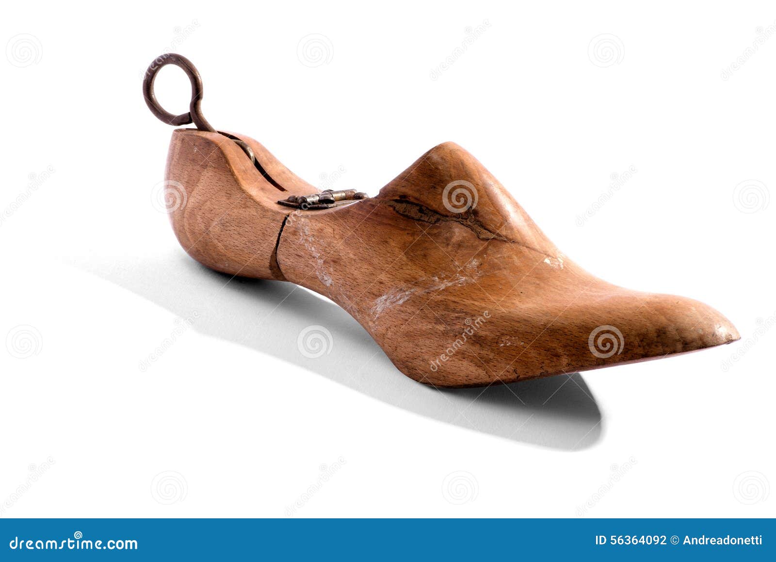 Antique wooden shoe horn stock photo 