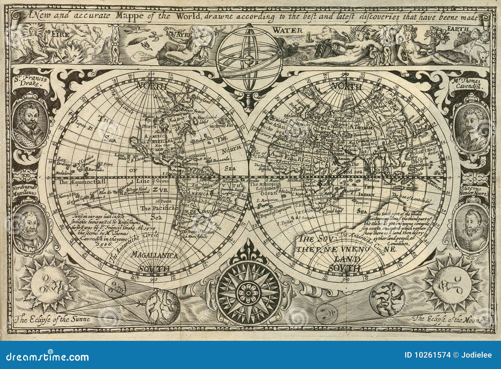 antique world map