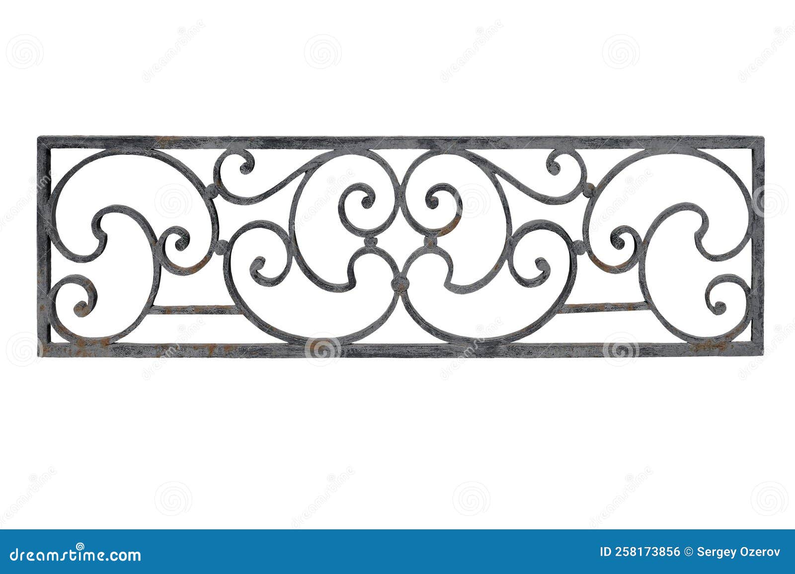 Antique Wrought Iron Railing Stock Photo - Image of architecture