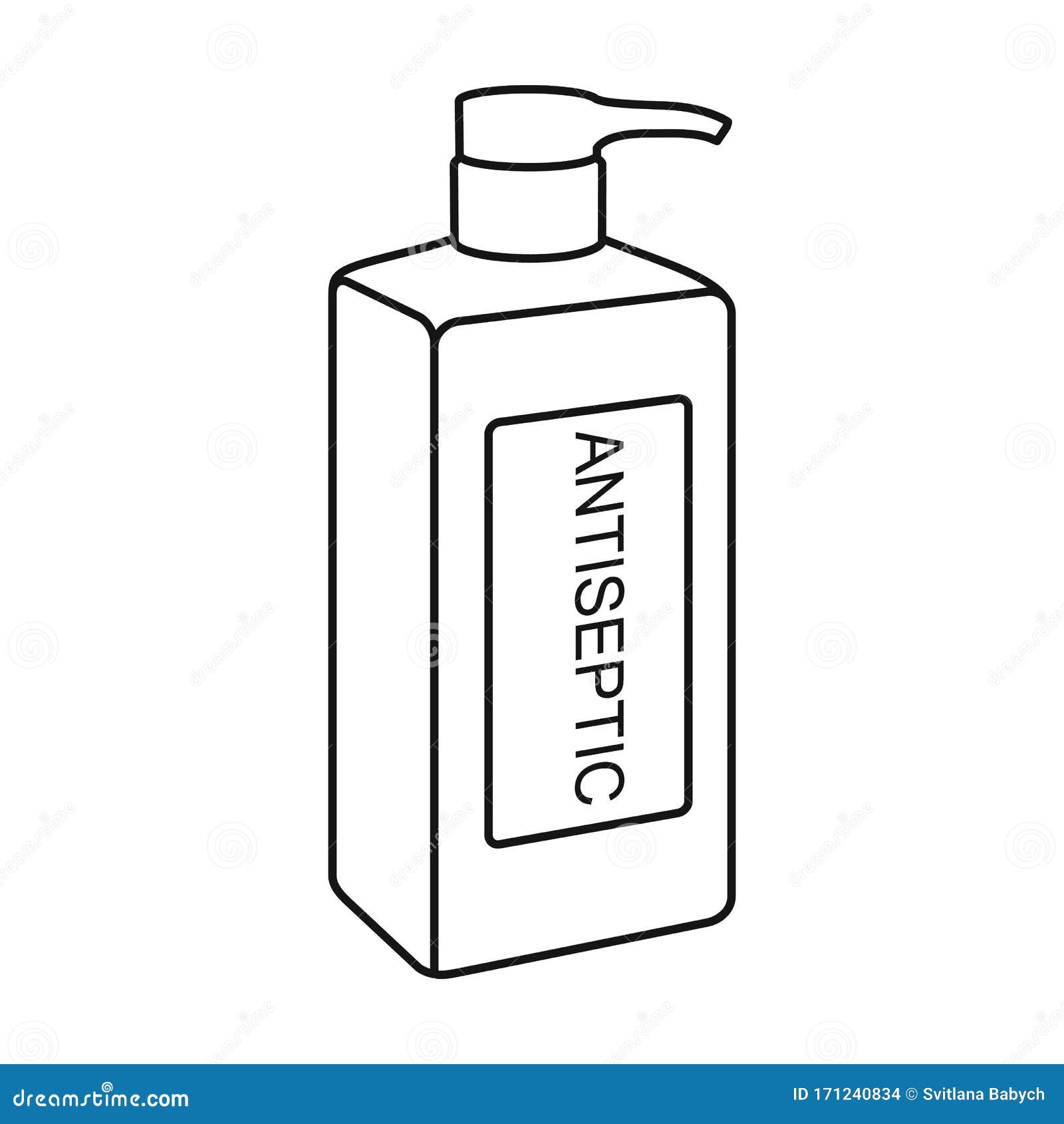 Antiseptic Vector Icon.Outline,line Vector Icon Isolated on White