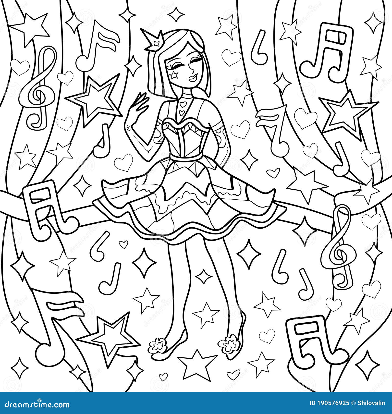 barbie rock star coloring pages