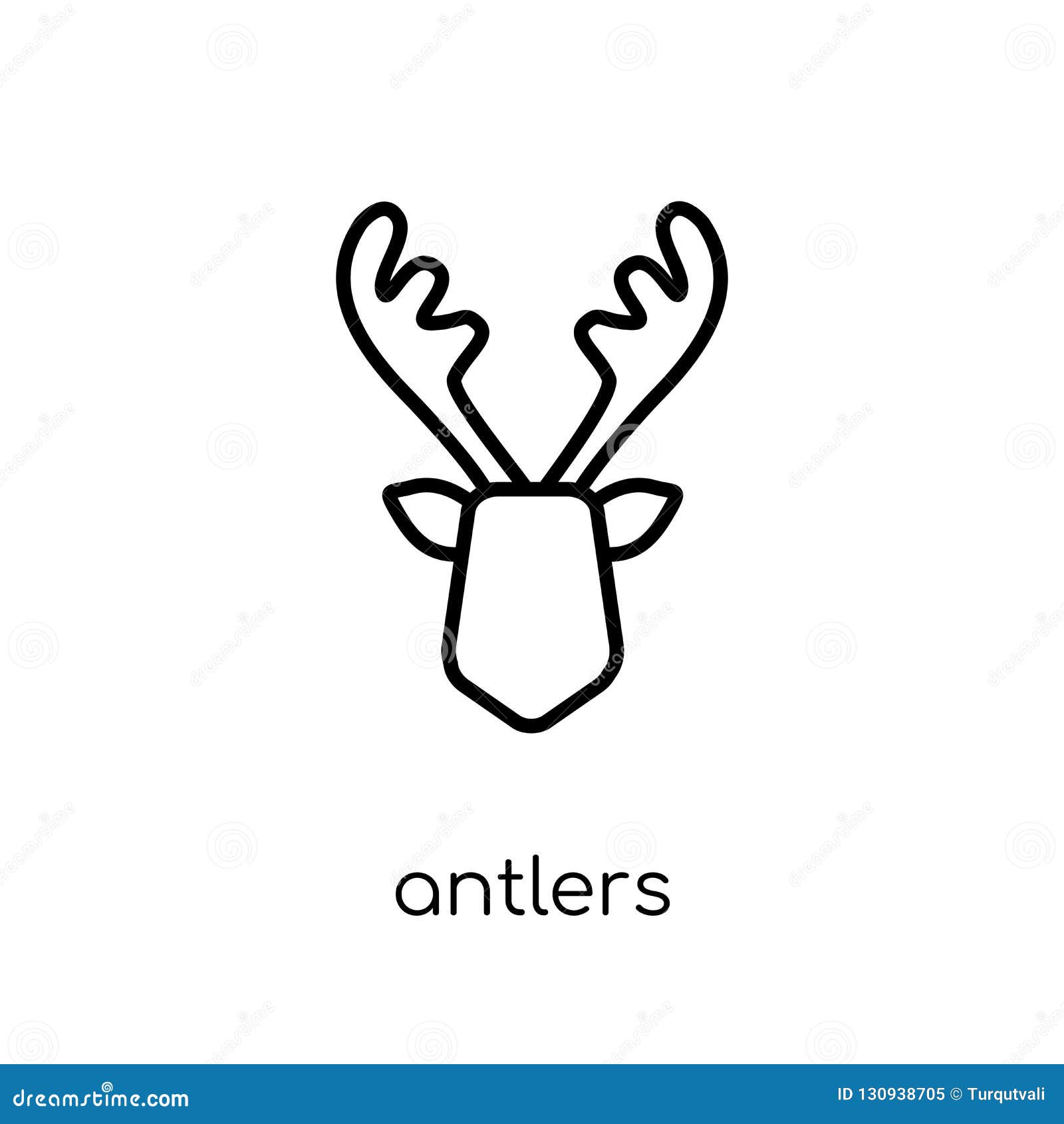 Antlers Icon from Christmas Collection. Stock Vector - Illustration of
