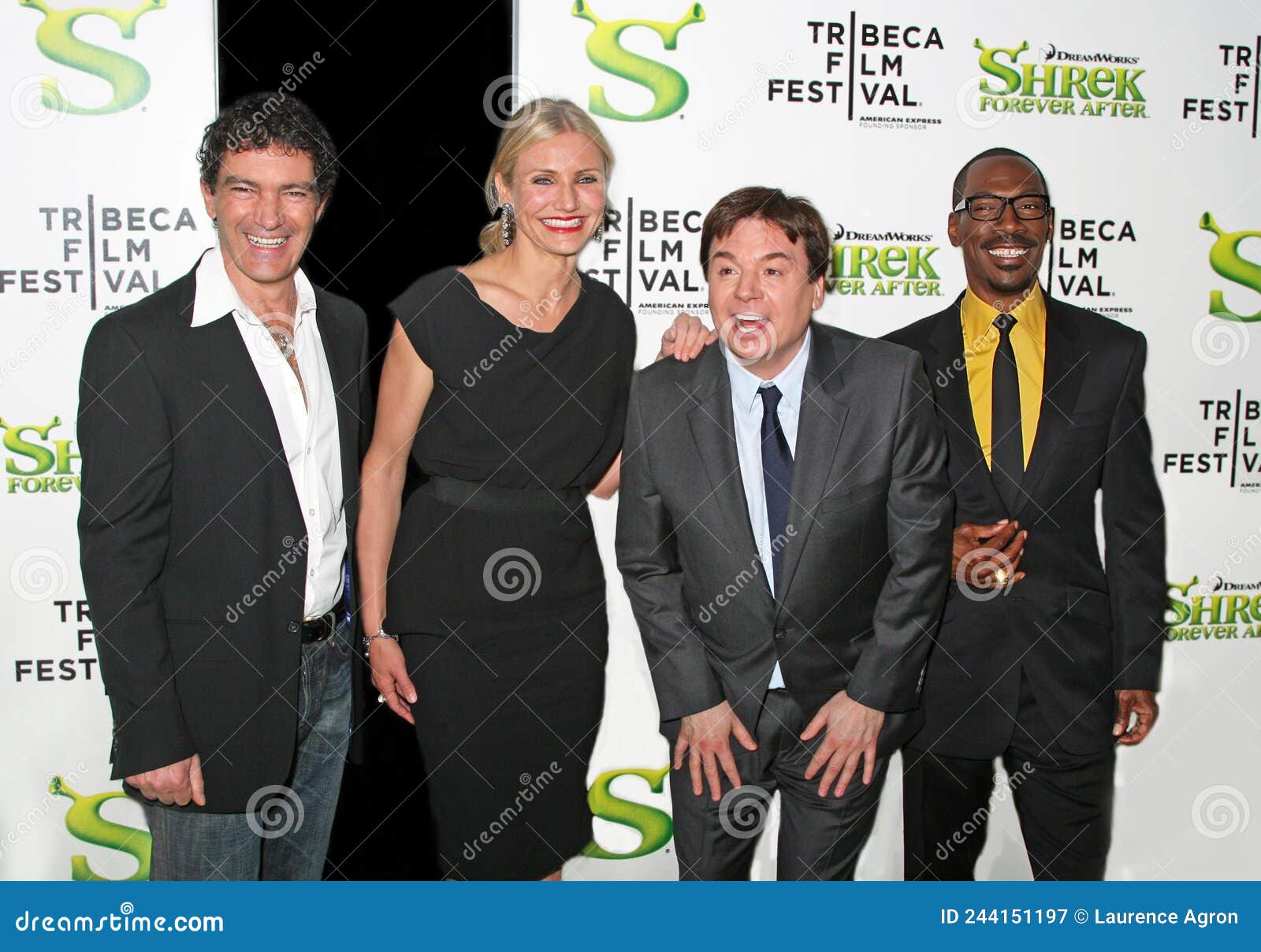 Antonio Banderas, Cameron Diaz, Mike Myers, & Eddie Murphy in NYC