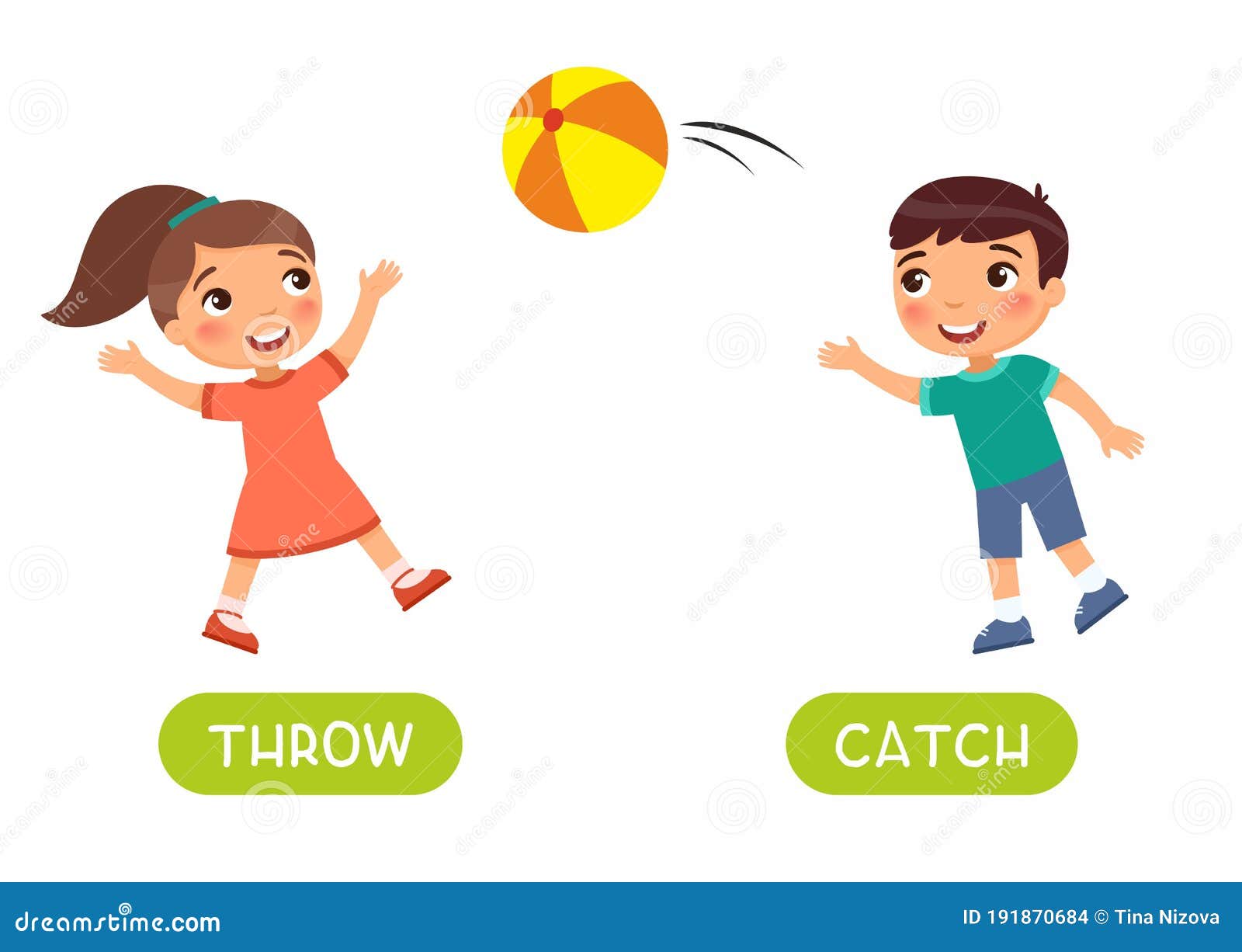 antonyms concept, throw and catch.