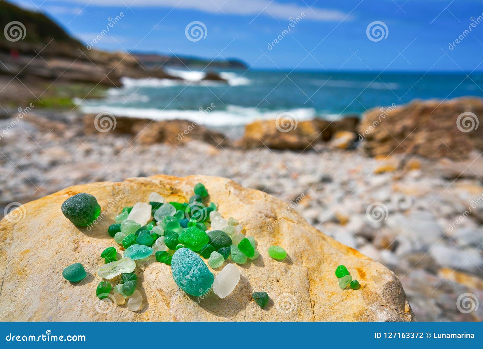 antromero beach of cristales glass stones asturias