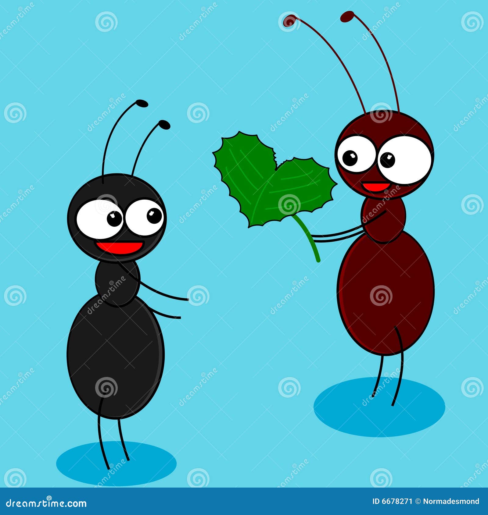 Ants in love stock illustration. Illustration of ants 6678271