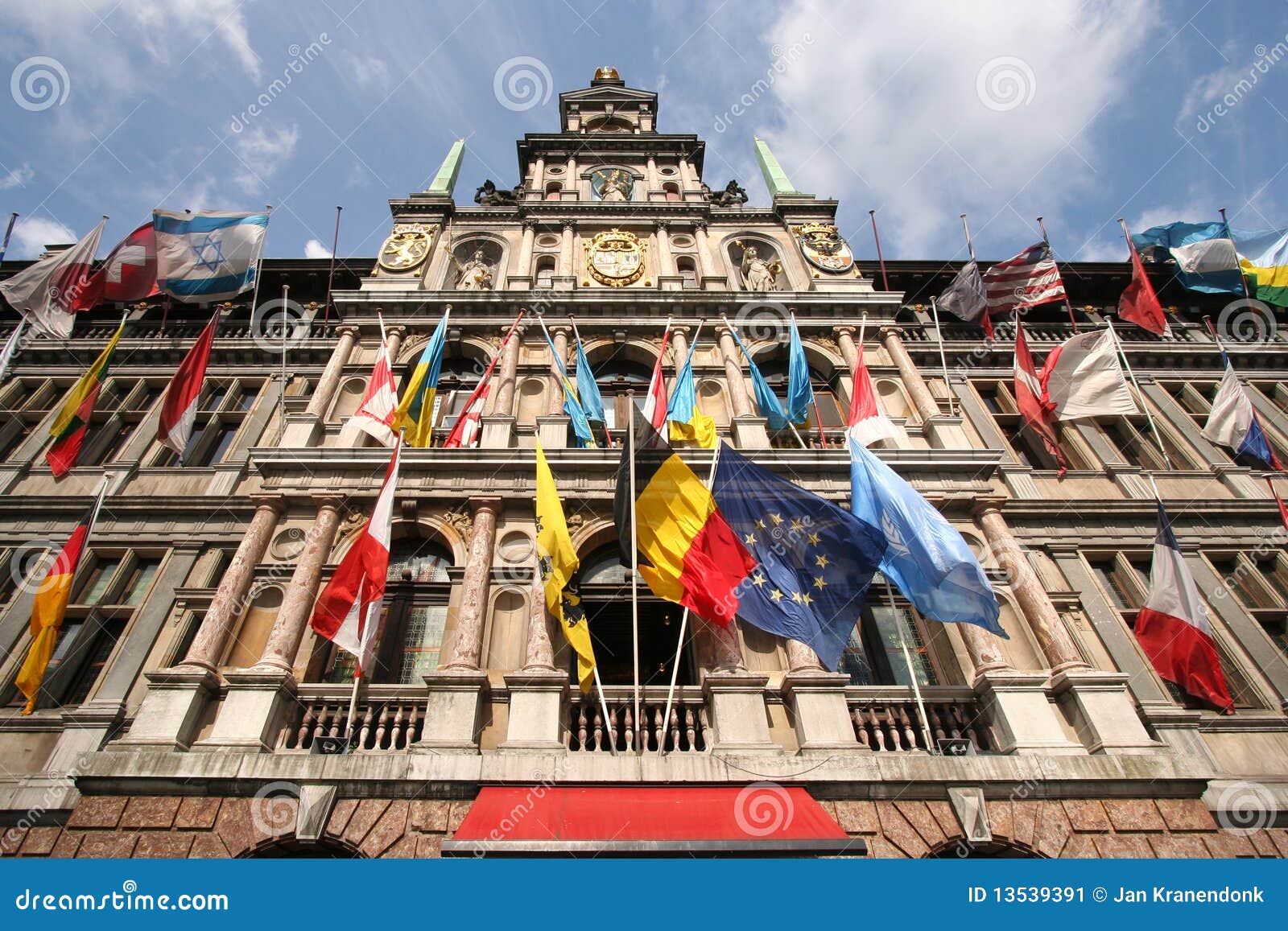 Antwerp City Hall stock image. Image of townhall, grand 13539391