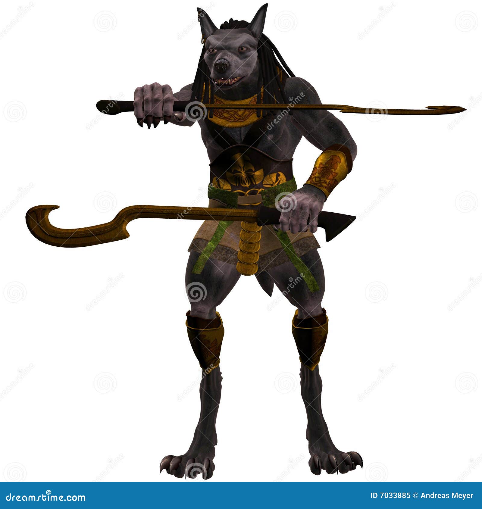 Anubis-Fantasy Egyptian Monster Stock Illustration - Image: 7033885