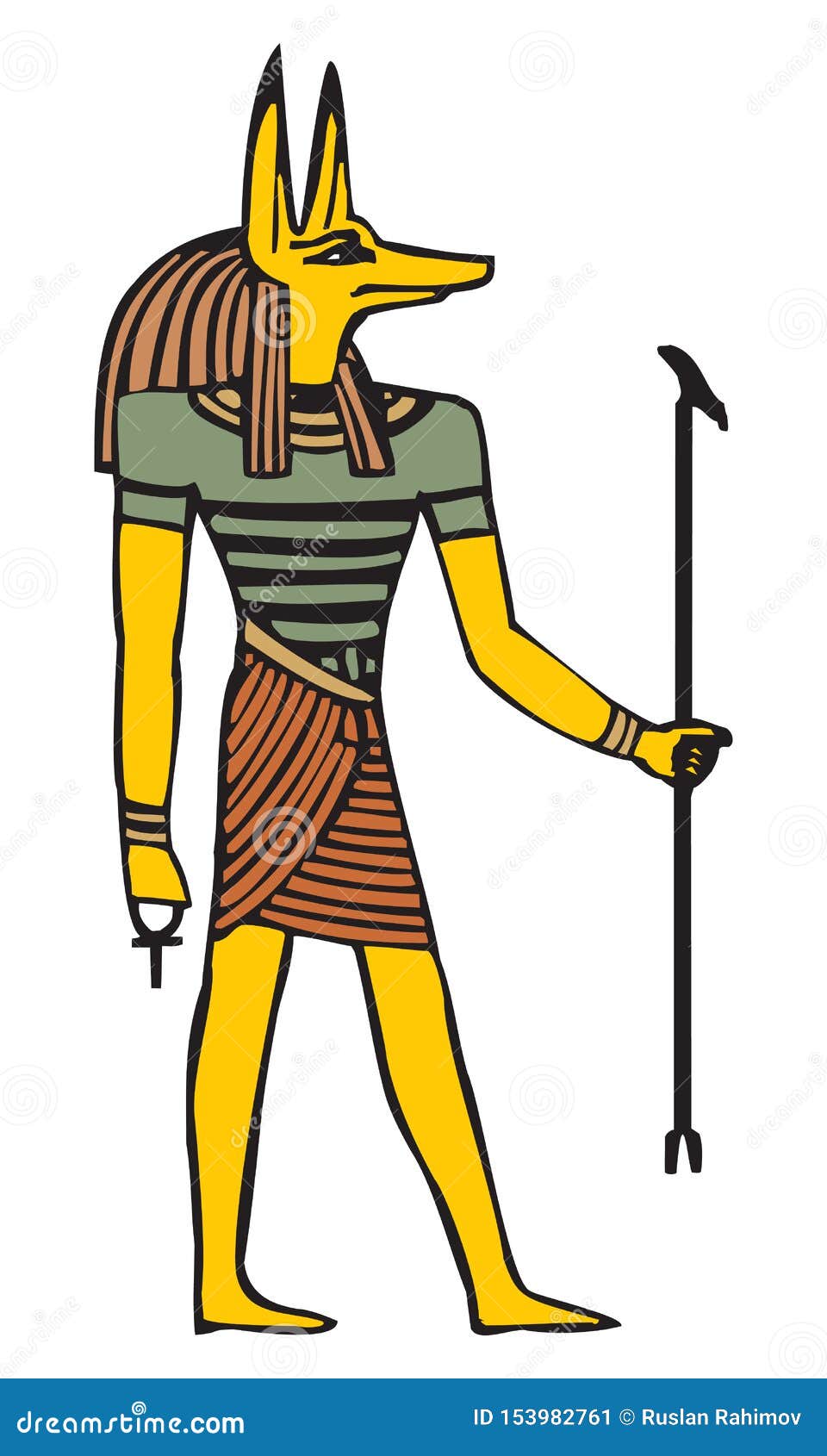 Нарисовать Бога Египта 5 класс Анубис