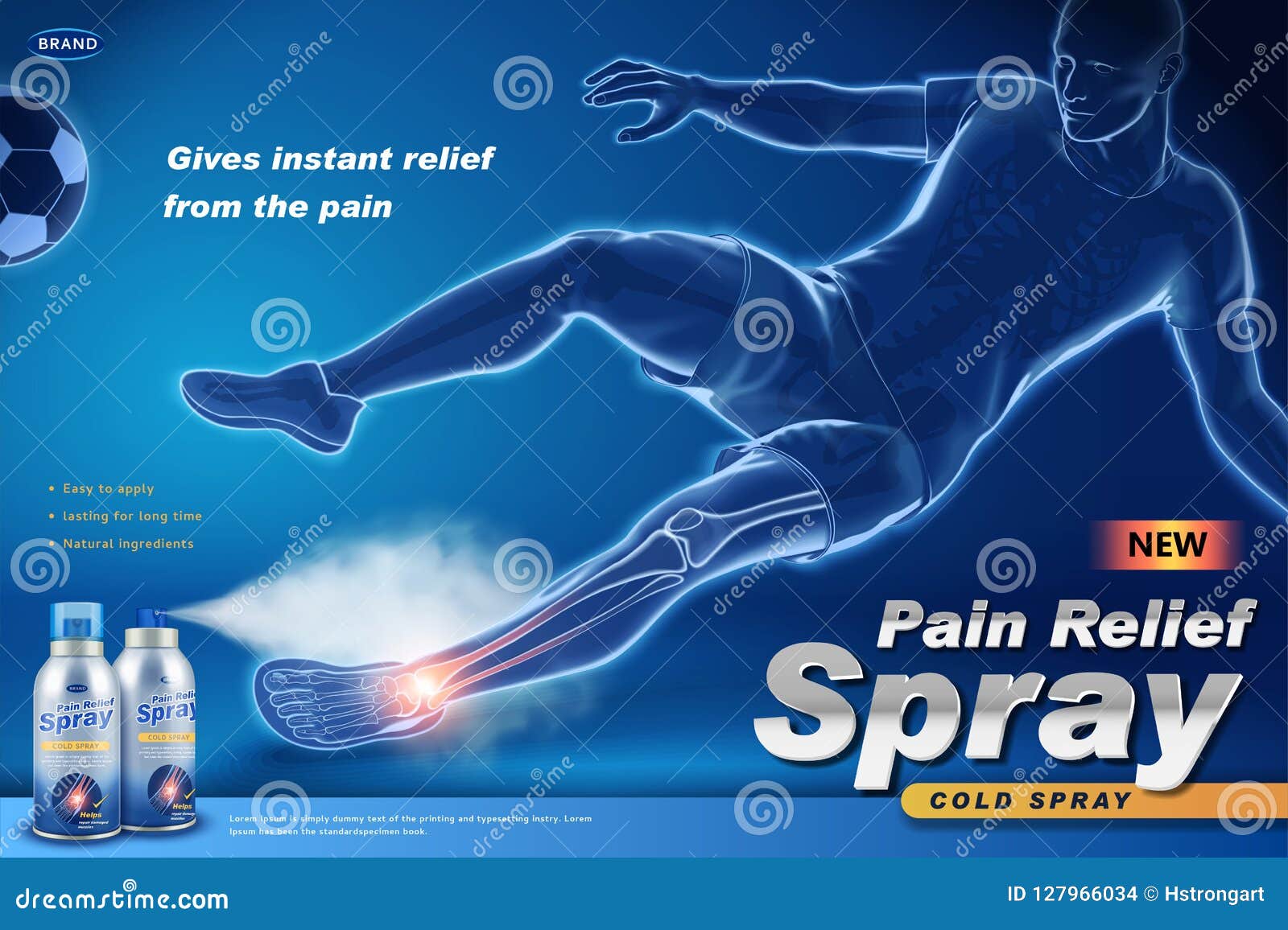 Anuncios Del Espray Del Alivio Del Dolor Ilustración del Vector ...