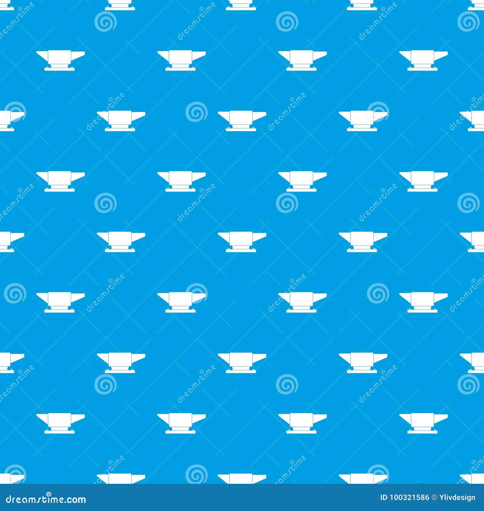 Anvil Pattern Seamless Blue Stock Vector - Illustration of harsh, iron ...