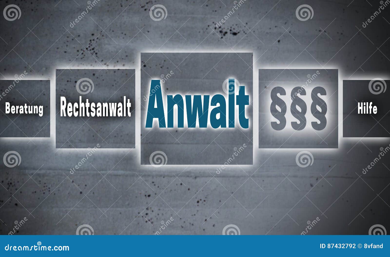 Anwalt in German Lawyer, Help; Advice Touchscreen Concept Back Stock