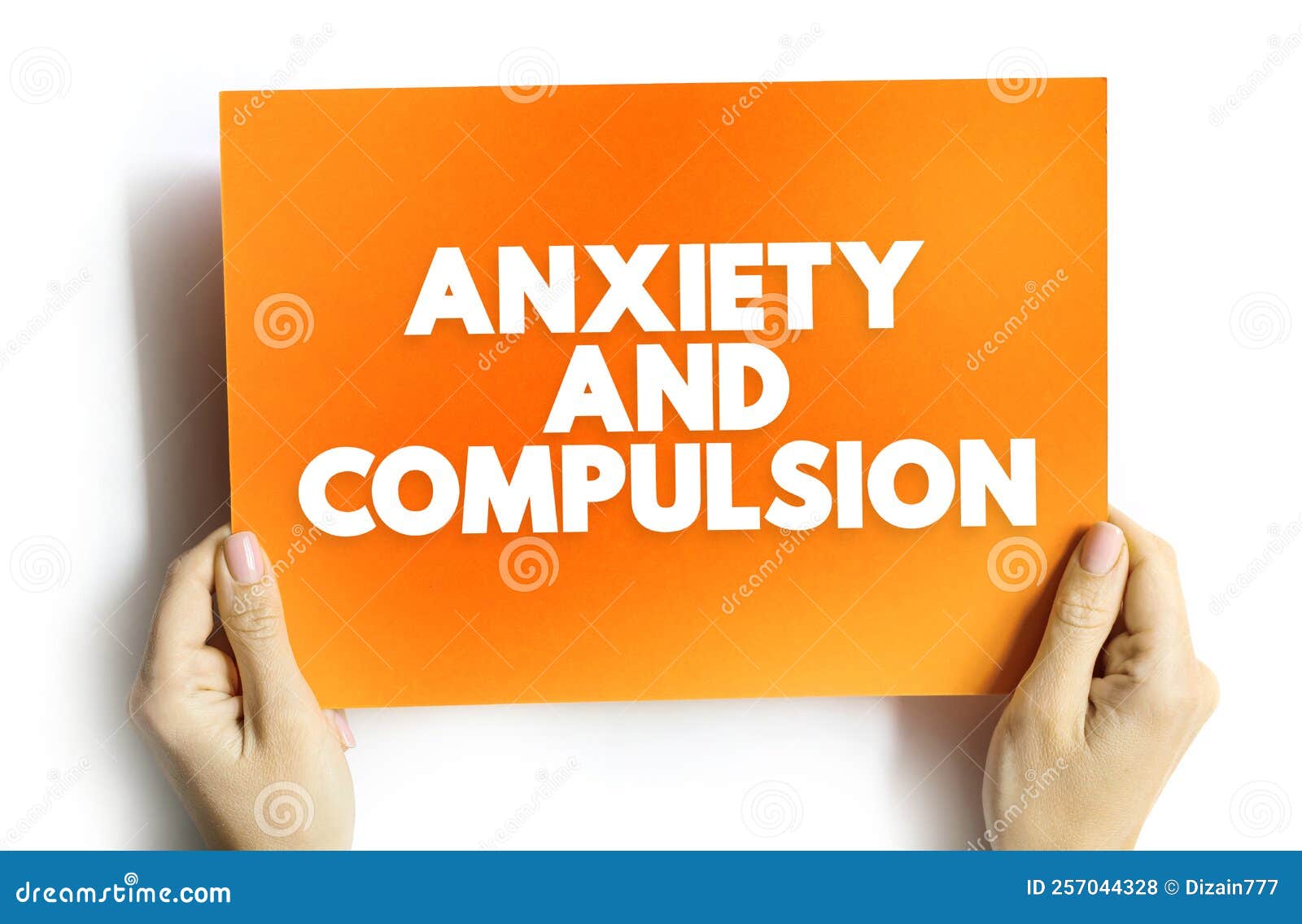 Anxiety and Compulsion Text Concept on Card for Presentations and