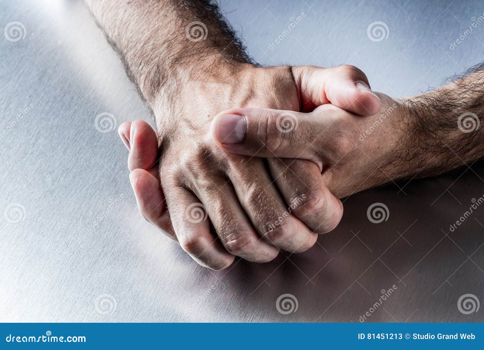 anxiety or embarrassment in hand gesture communication and body language
