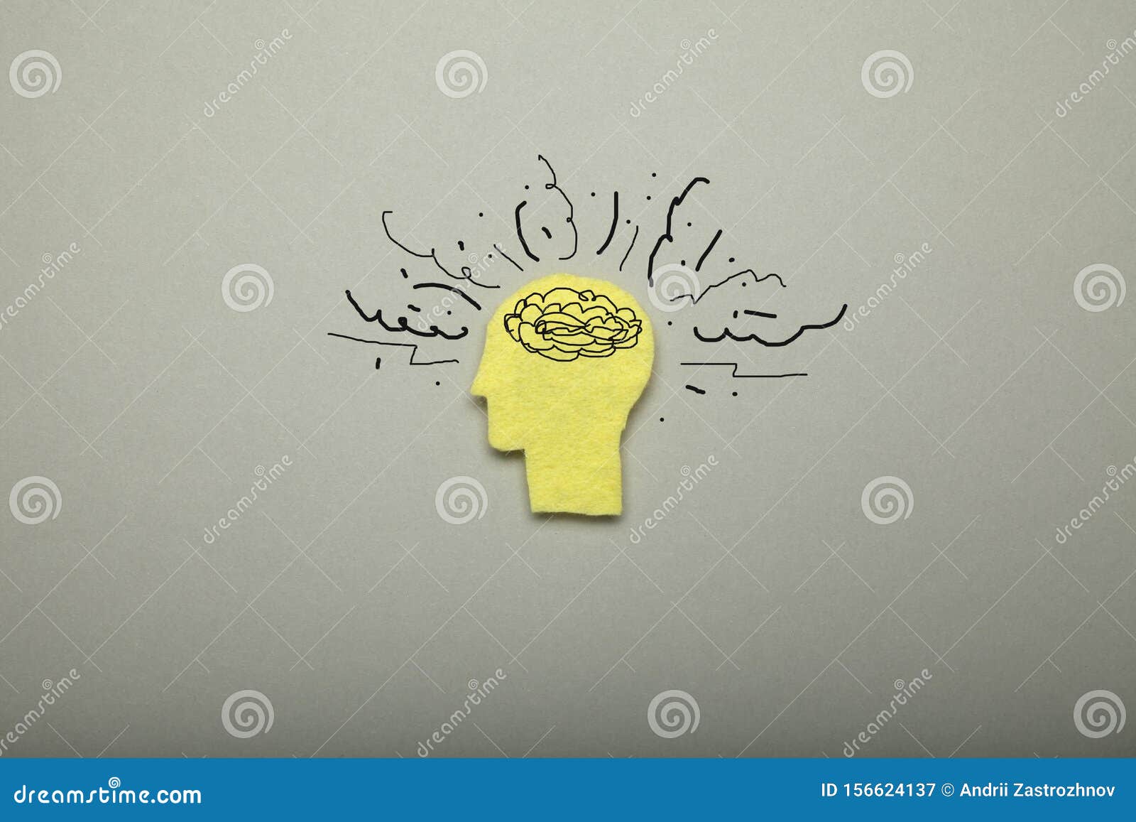 Anxiety Stress In Brain Overload In Mind Depression Adhd Ocd Stock Image Image Of Problem Clutter