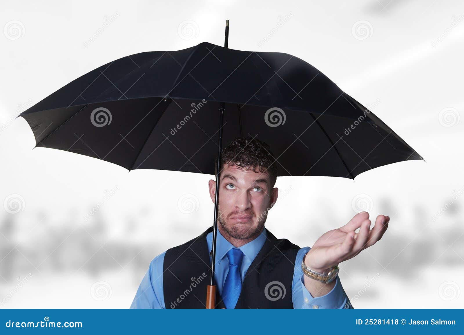 Any rain today stock photo. Image of cover, worker, looking 25281418