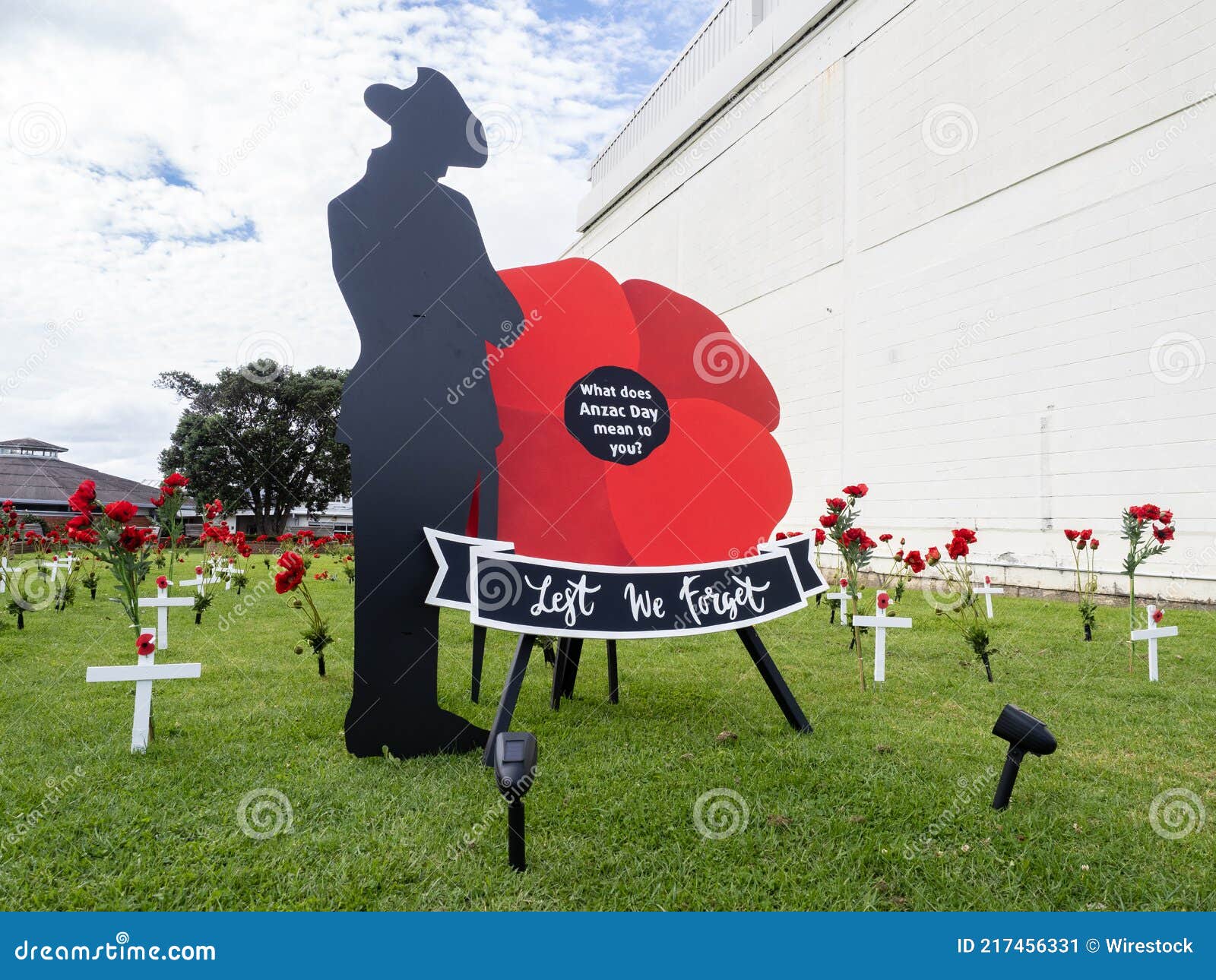 Anzac Day Decoration in Howick Editorial Photo Image of history