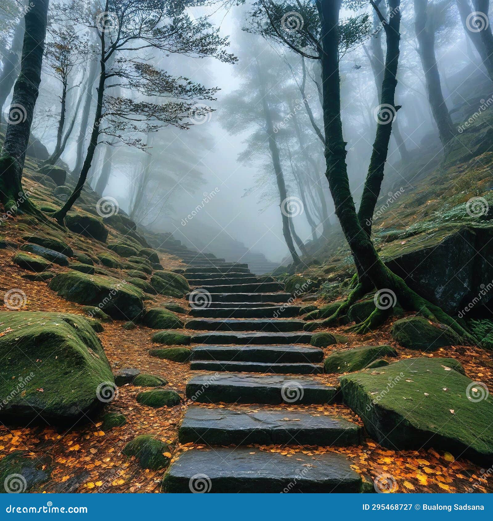 aof stairs in the middle of a