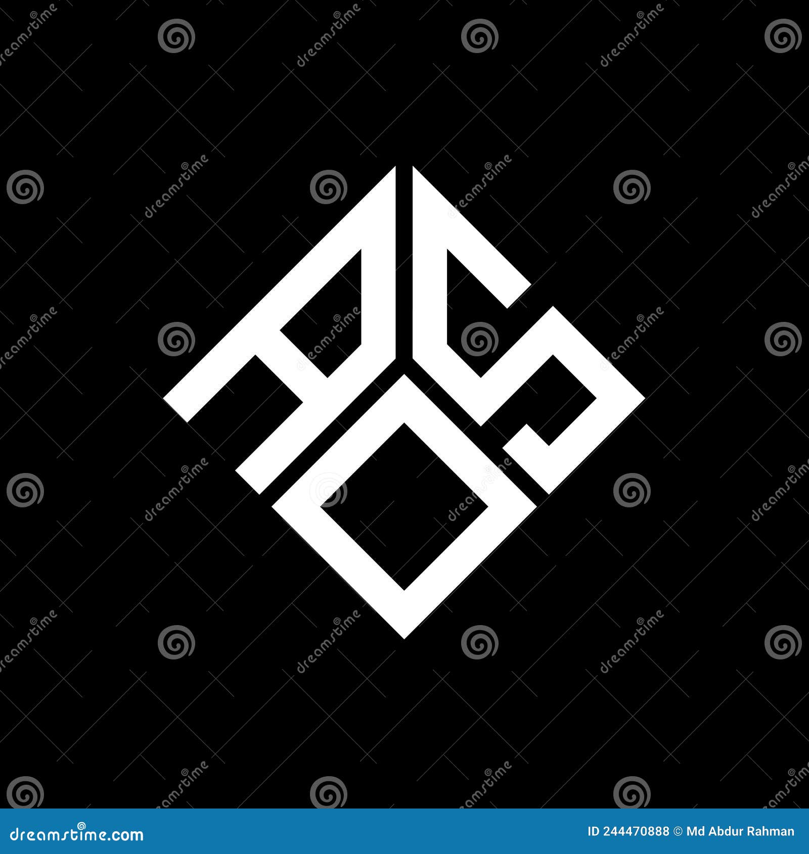 aos letter logo  on black background. aos creative initials letter logo concept. aos letter 