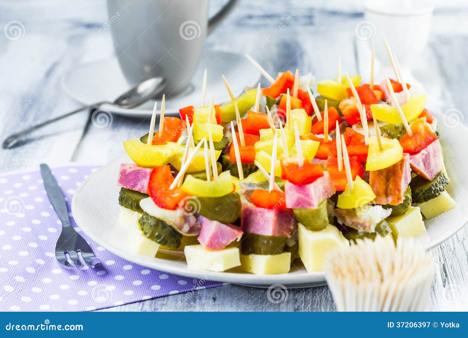 Apéritif De Cure-dents De Nourritures De Doigt Image stock - Image