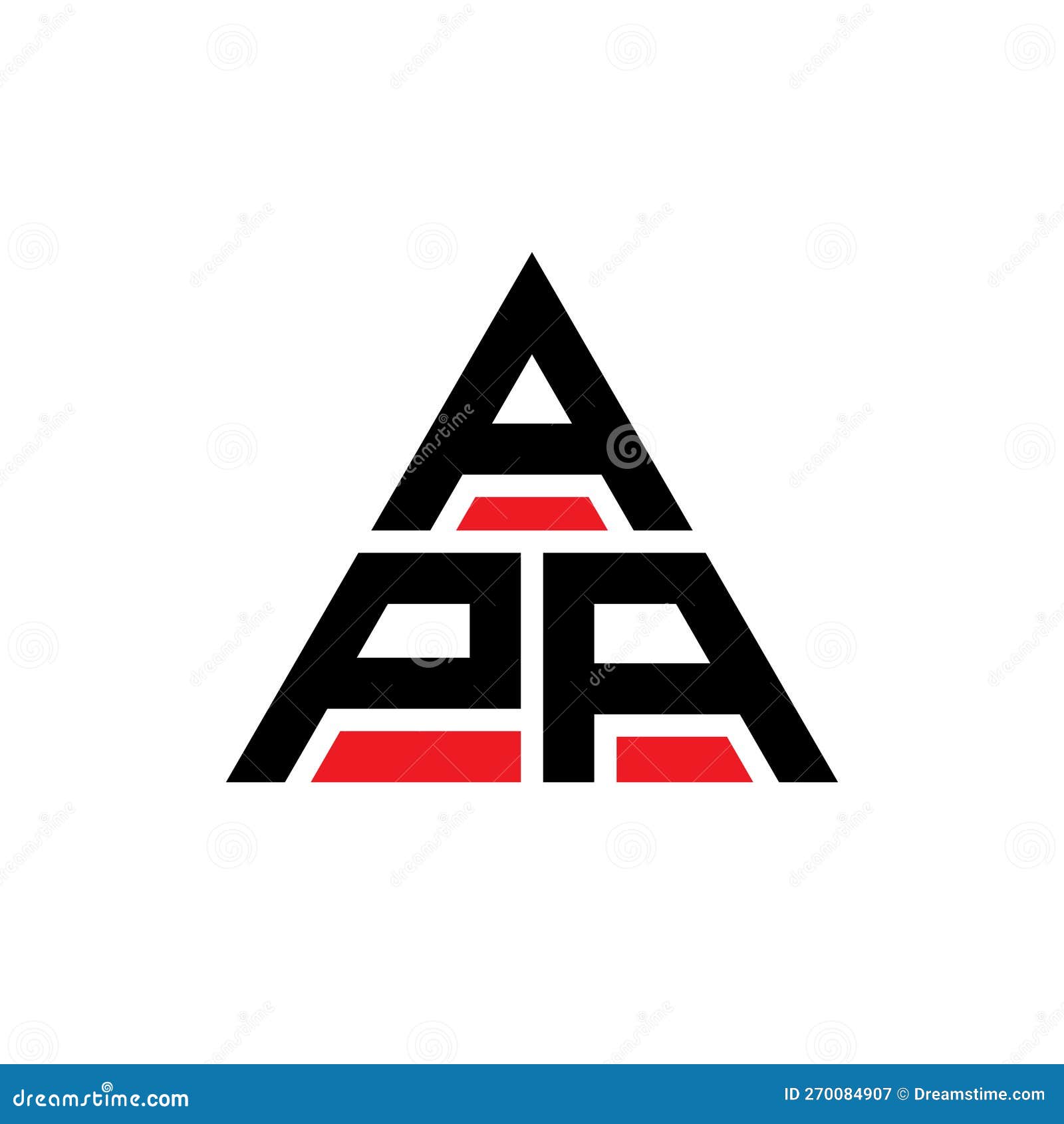 apa triangle letter logo  with triangle . apa triangle logo  monogram. apa triangle  logo template with red