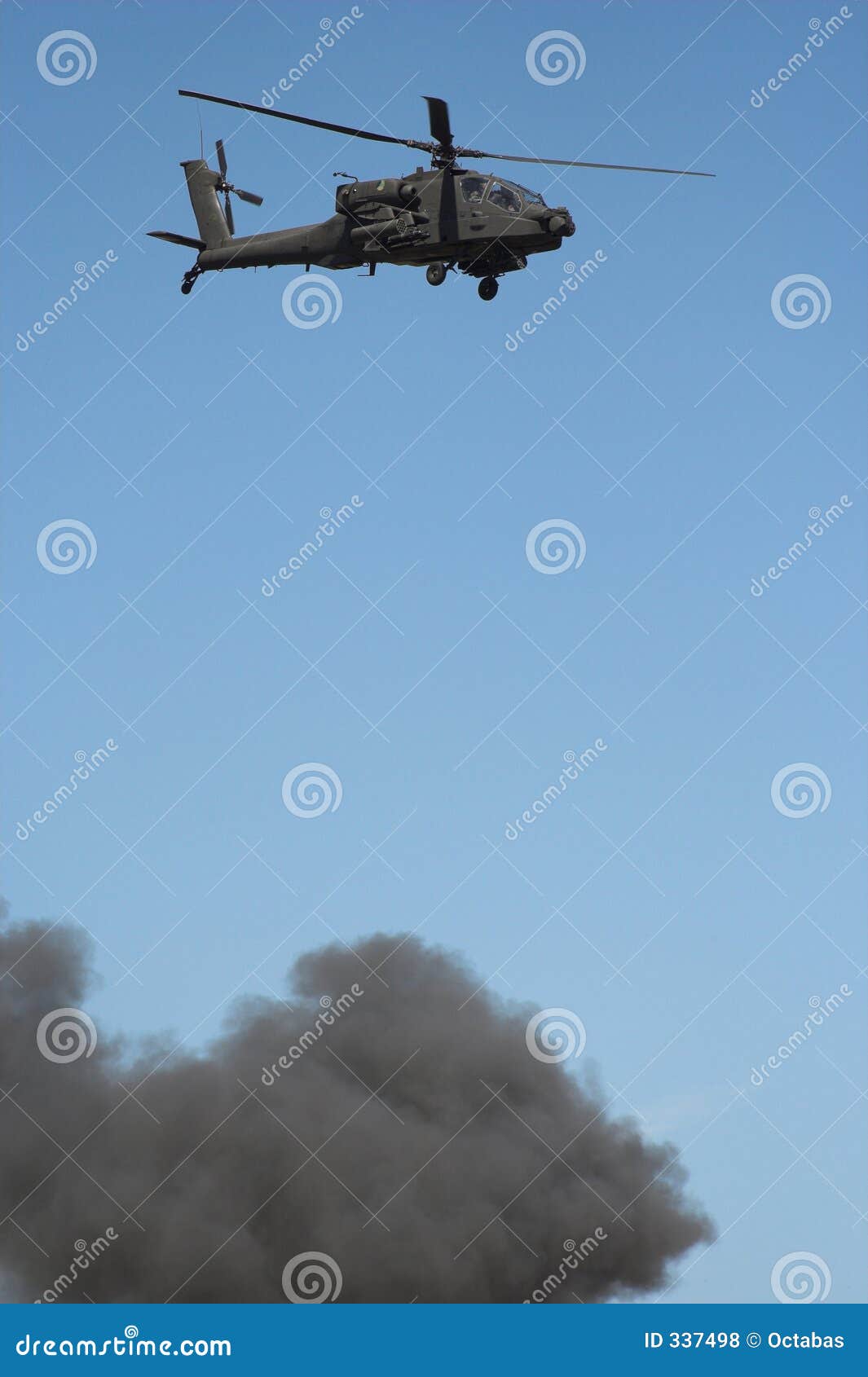 apache helicopter in a warzone