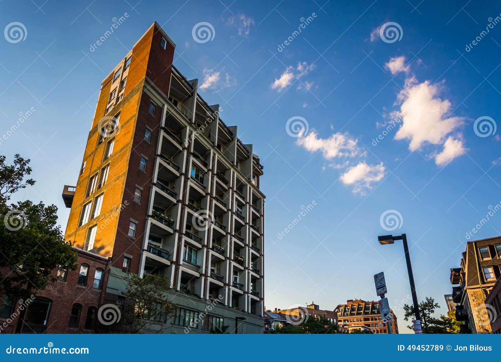 Apartment Building in Boston, Massachusetts. Stock Image Image of
