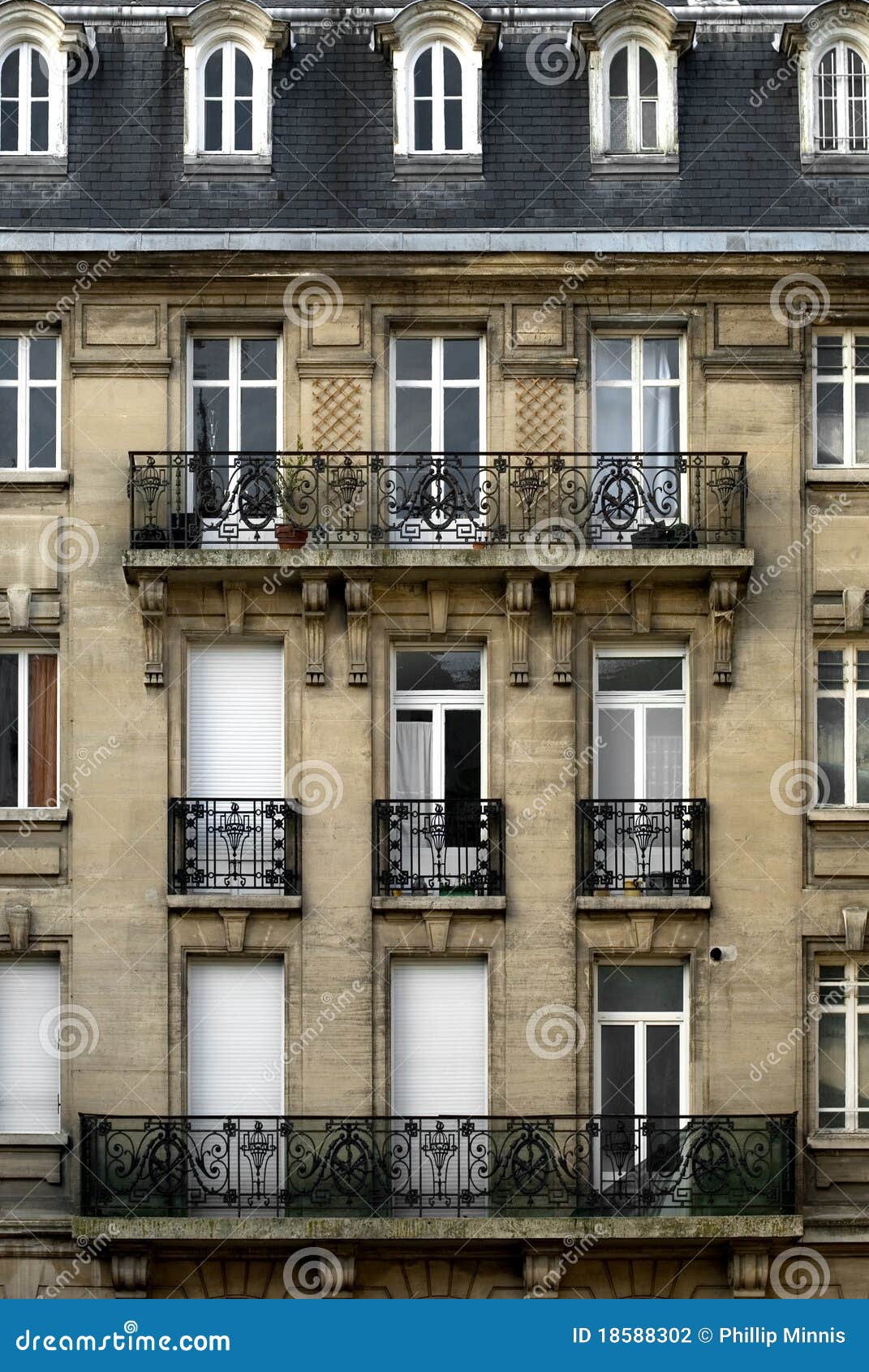 Apartment Building, Reims, France Stock Photo Image of shutter, tiles