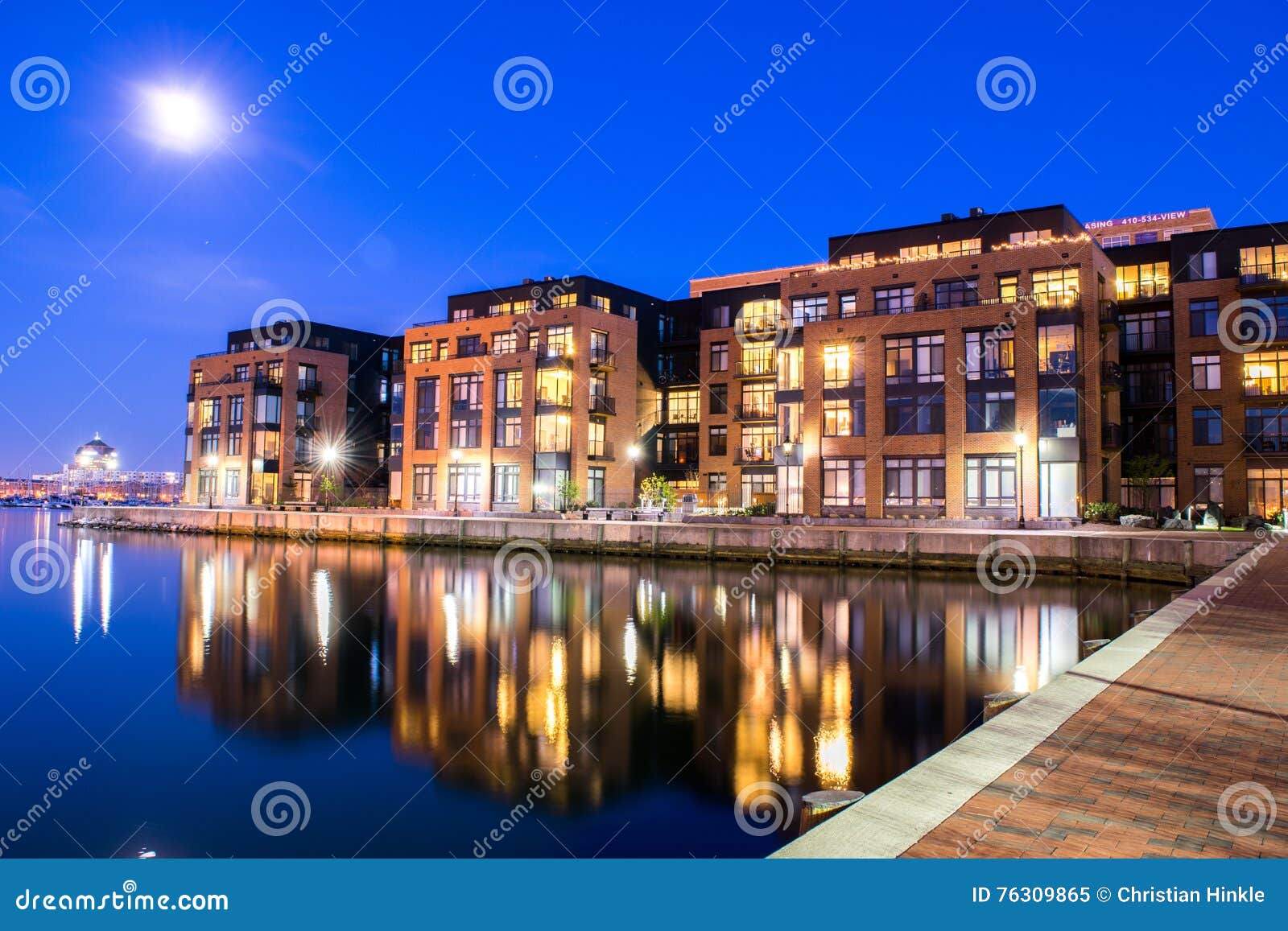 Apartment Buildings in the Inner Harbor Area in Baltimore, Maryland