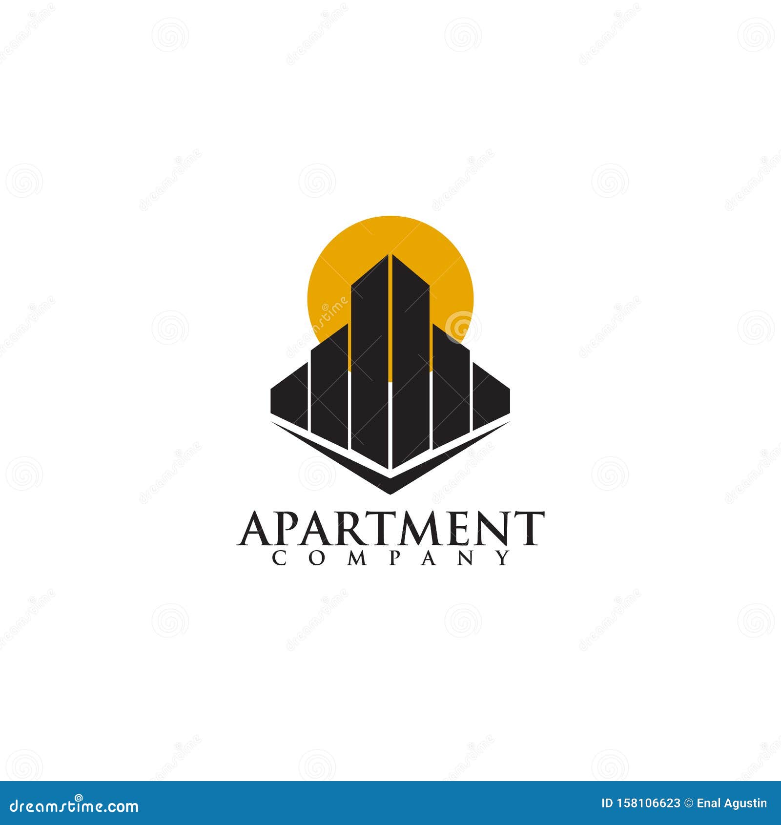 Apartment Building Logo Design Inspiration Vector Template Stock Vector
