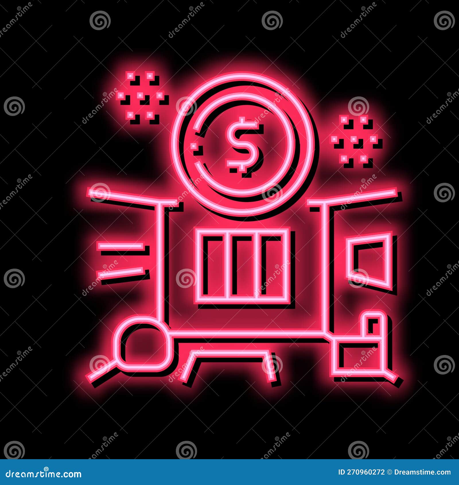 Apartment Rent Neon Glow Icon Illustration Stock Vector Illustration