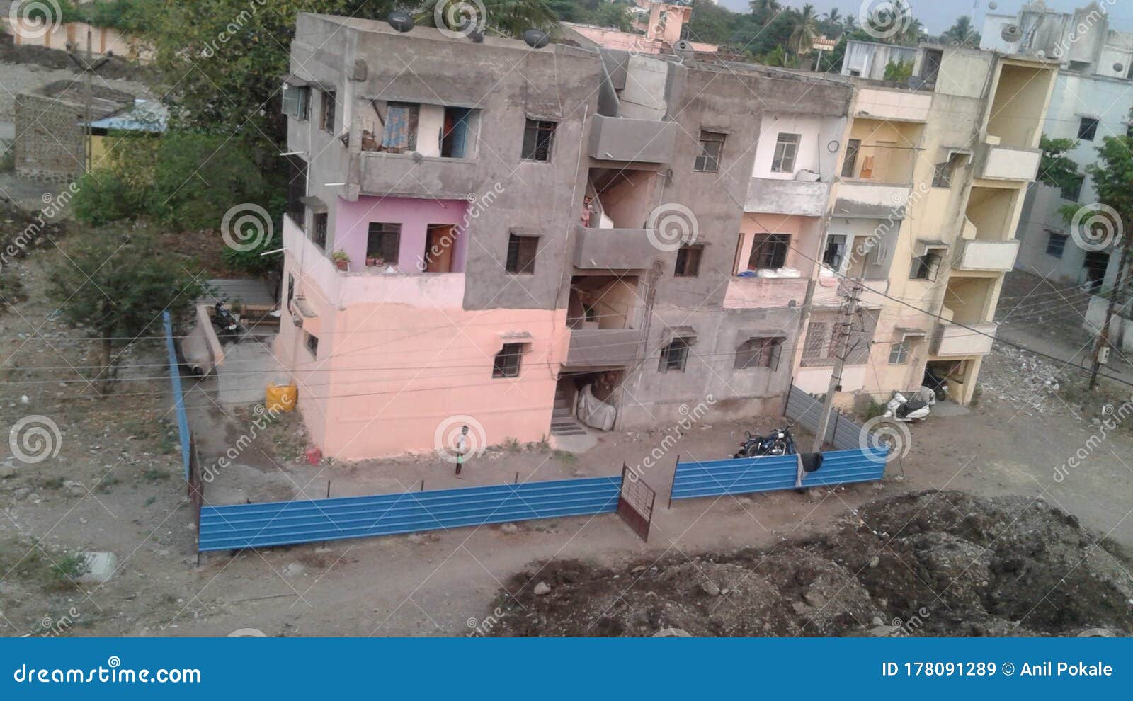 apartment with steel compound in india