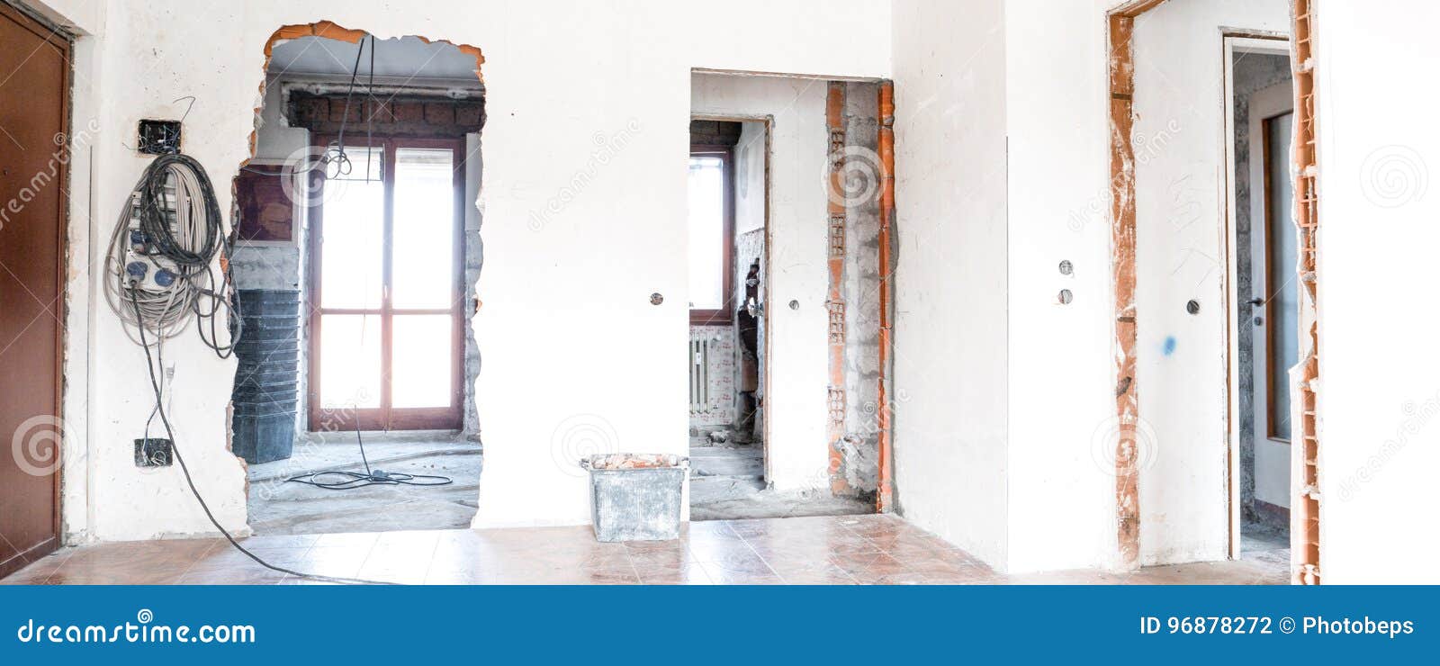 Apartment under renovation stock photo. Image of room 96878272