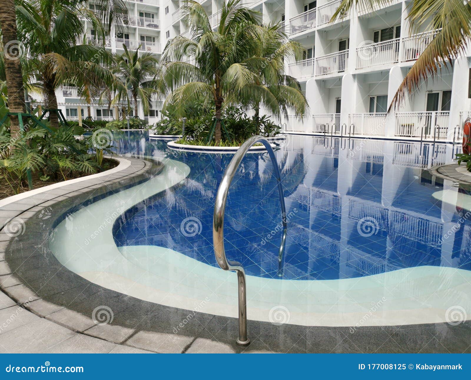 Apartments with Beautiful Pool and Garden Tropical Stock Image Image