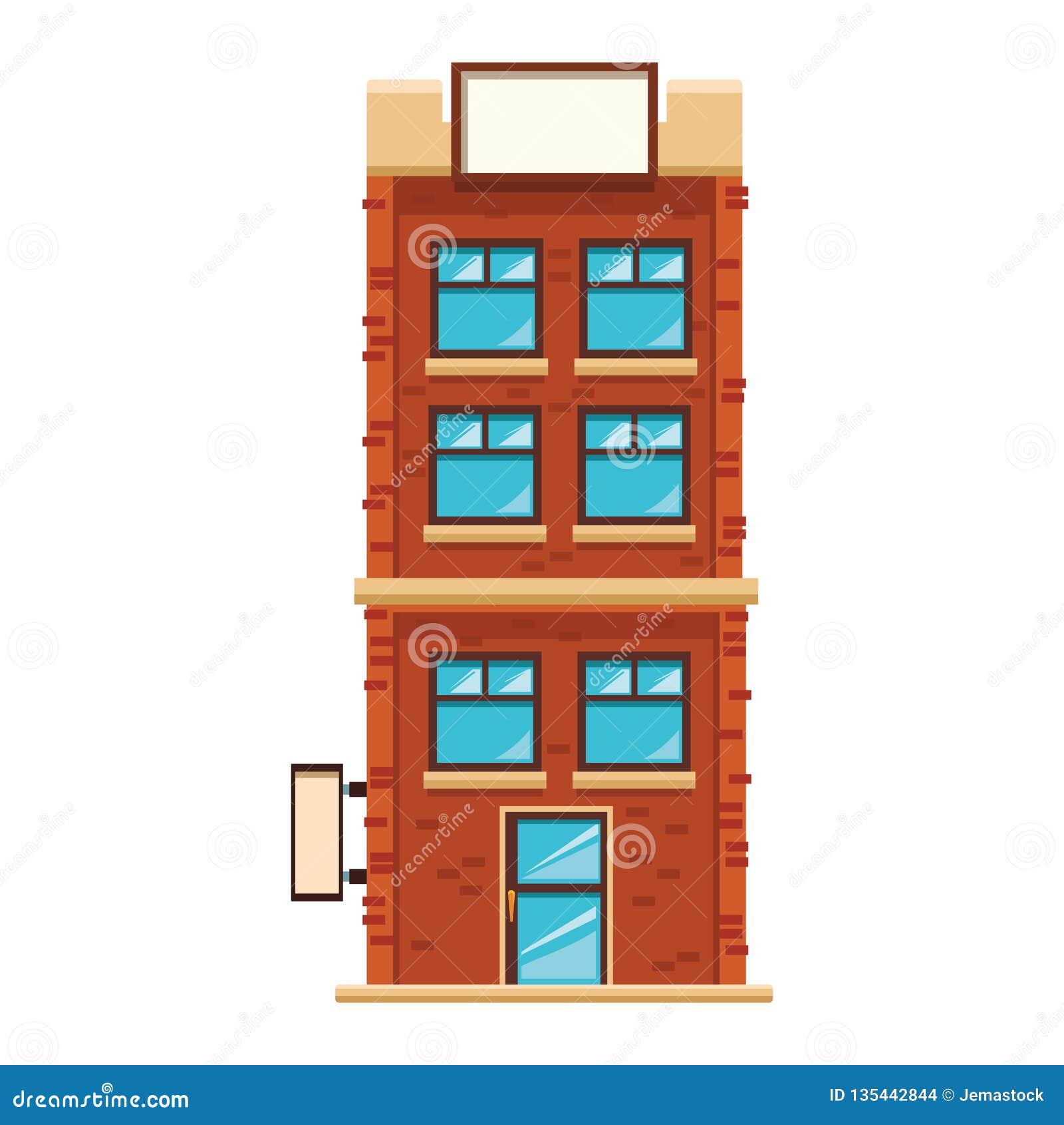 Apartments Building Cartoon Stock Vector - Illustration of building, facade: 135442844 Apartments Building Cartoon Stock Vector - Illustration of building, facade: 135442844