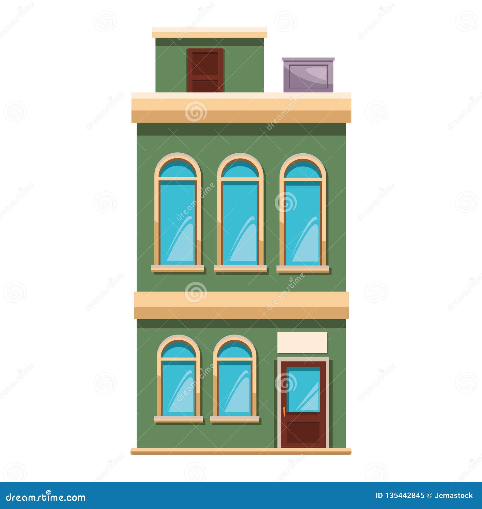Apartments Building Cartoon Stock Vector - Illustration of estate, block: 135442845 Apartments Building Cartoon Stock Vector - Illustration of estate, block: 135442845