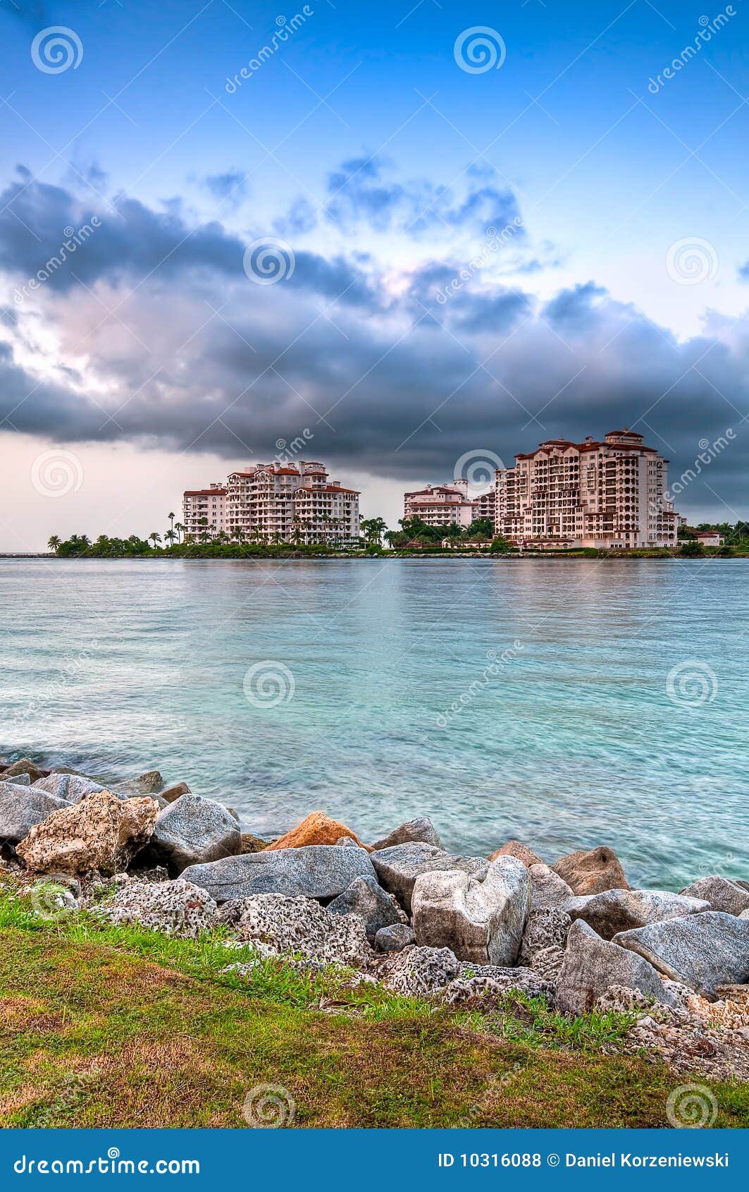 Apartments in Fisher Island Stock Photo Image of ocean, landmark