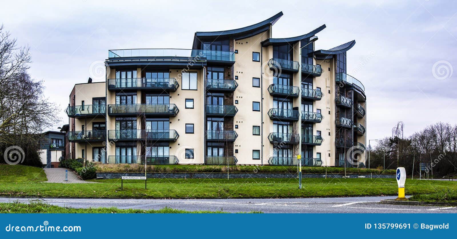 Apartments on Marlborough Road in Swindon Stock Image Image of